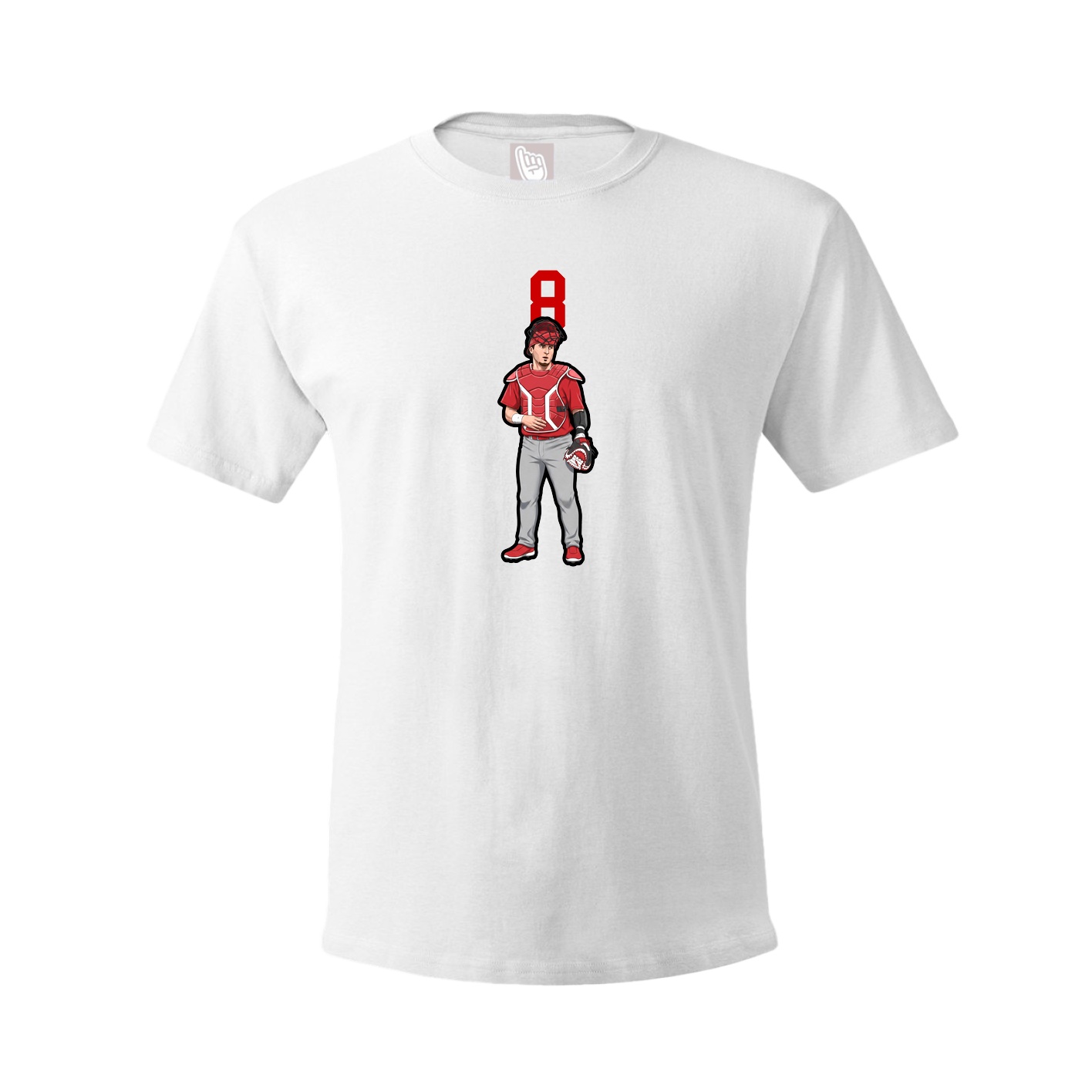 Youth Tee — Number Top in White