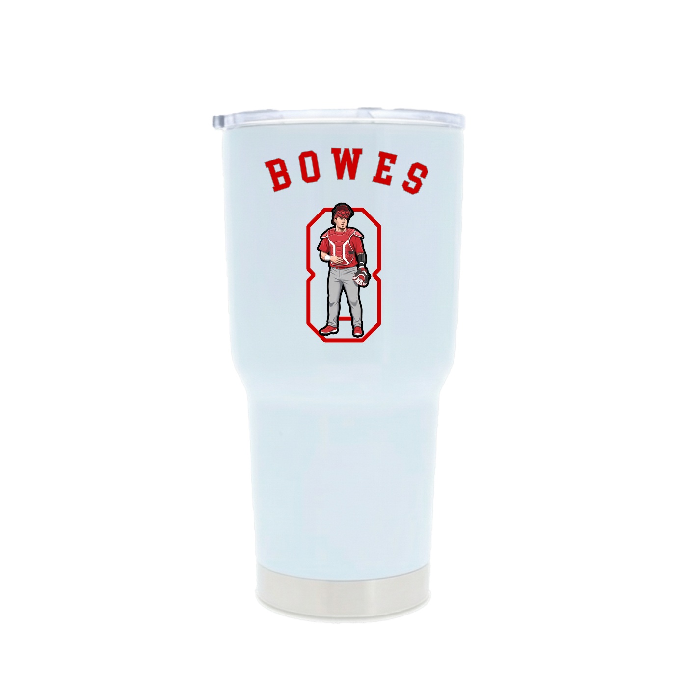 30oz Stainless Steel Tumbler — Shirsey Arch in White