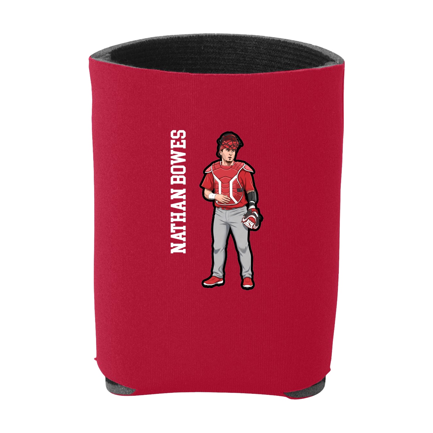 Can Holder — Name Vertical in Red
