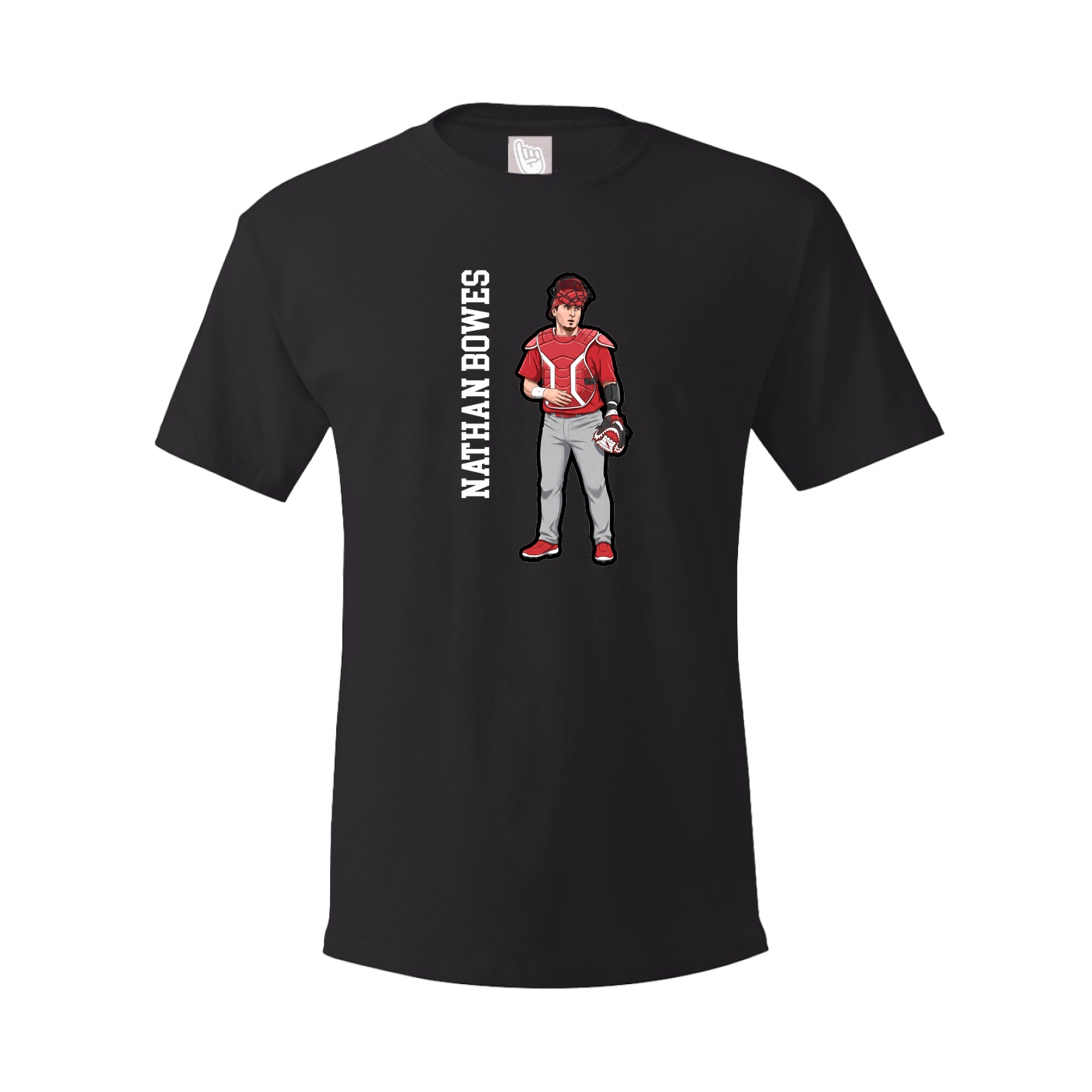 Tee — Name Vertical in Black
