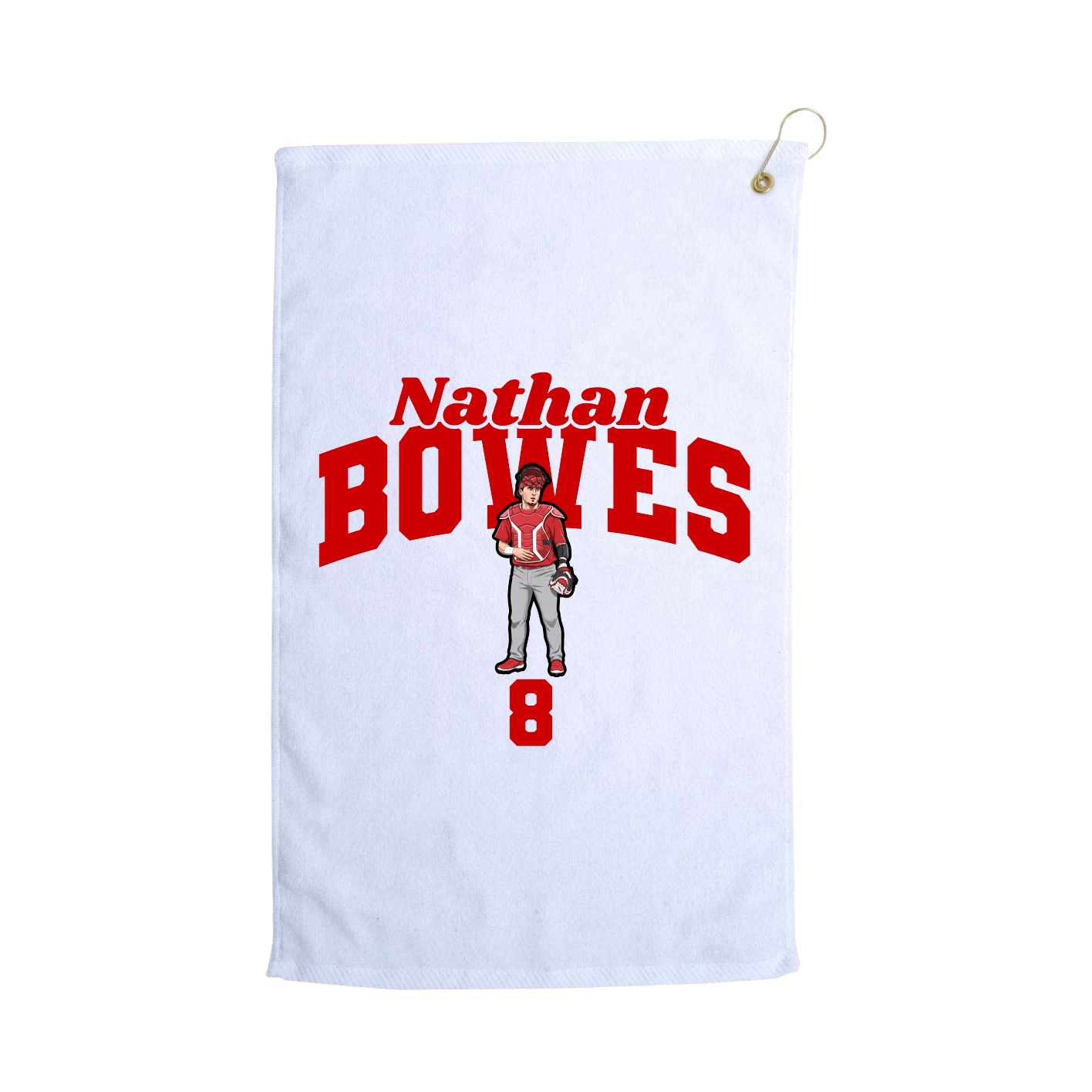Golf Towel — Signature Arch in White