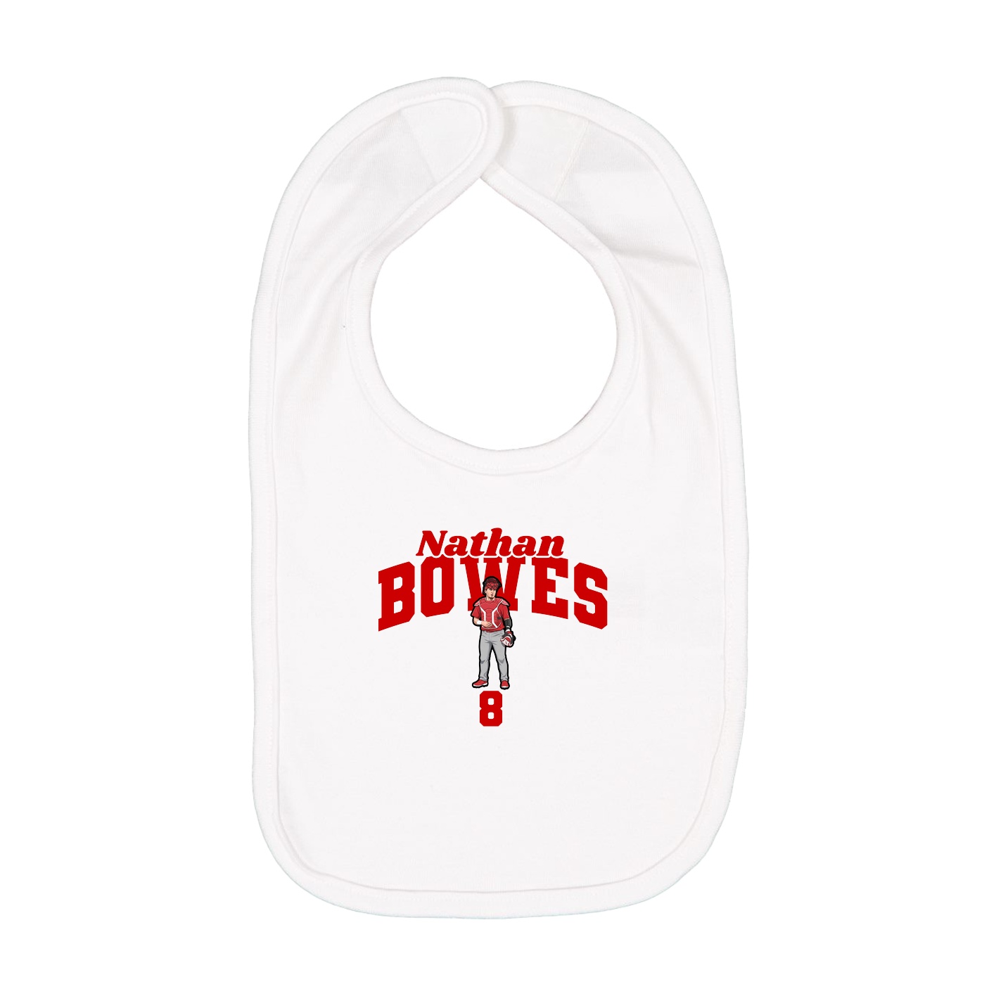 Infant Bib — Signature Arch in White