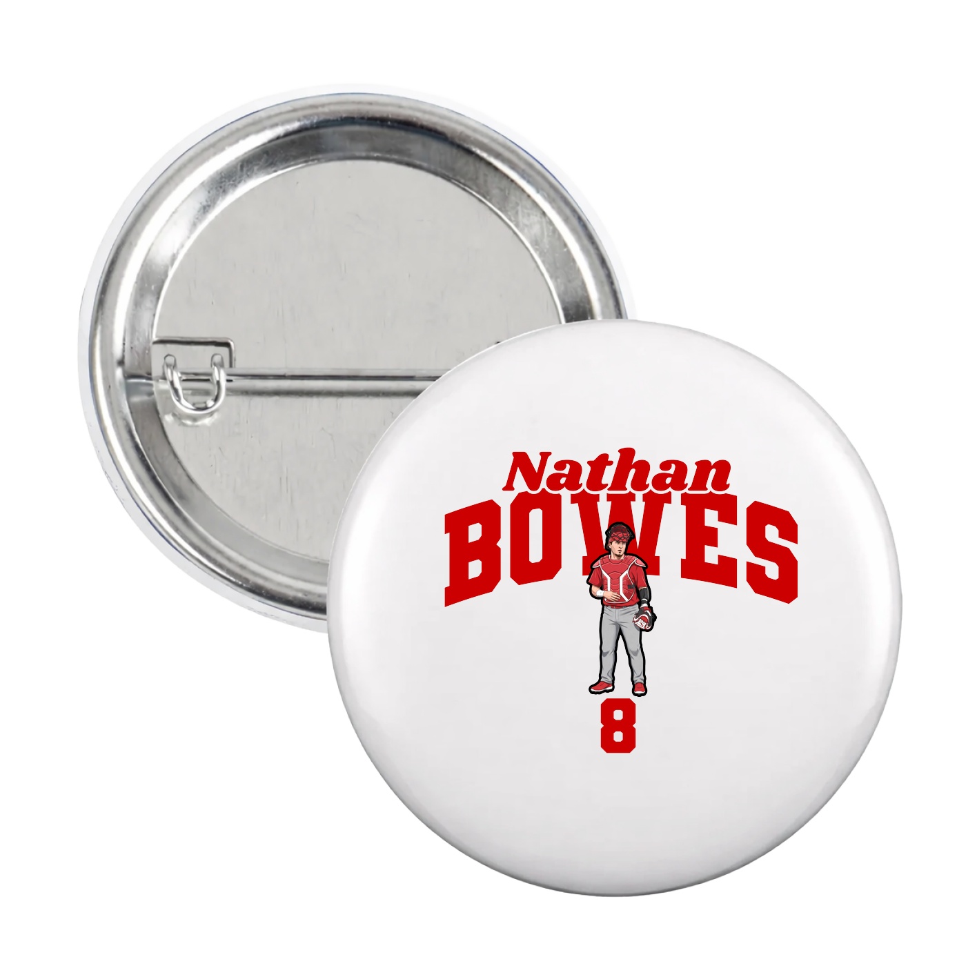 Game Day Button — Signature Arch in White