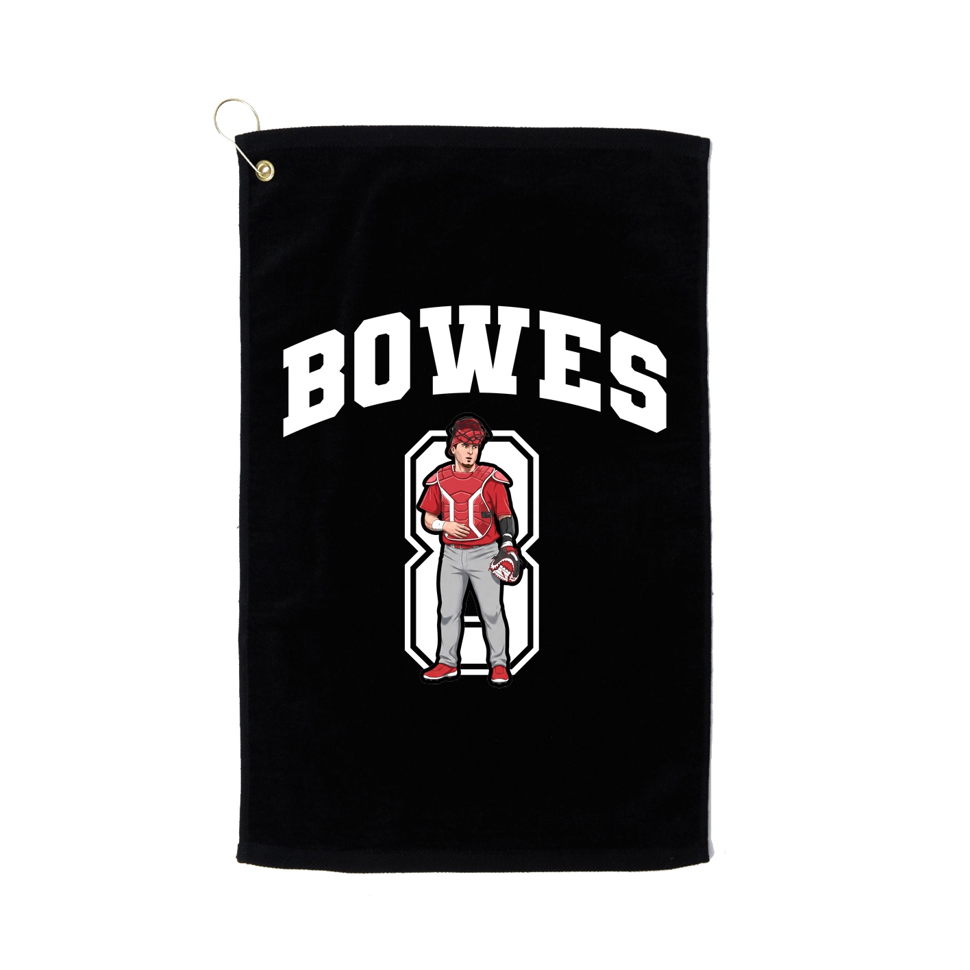 Golf Towel — Number in Black