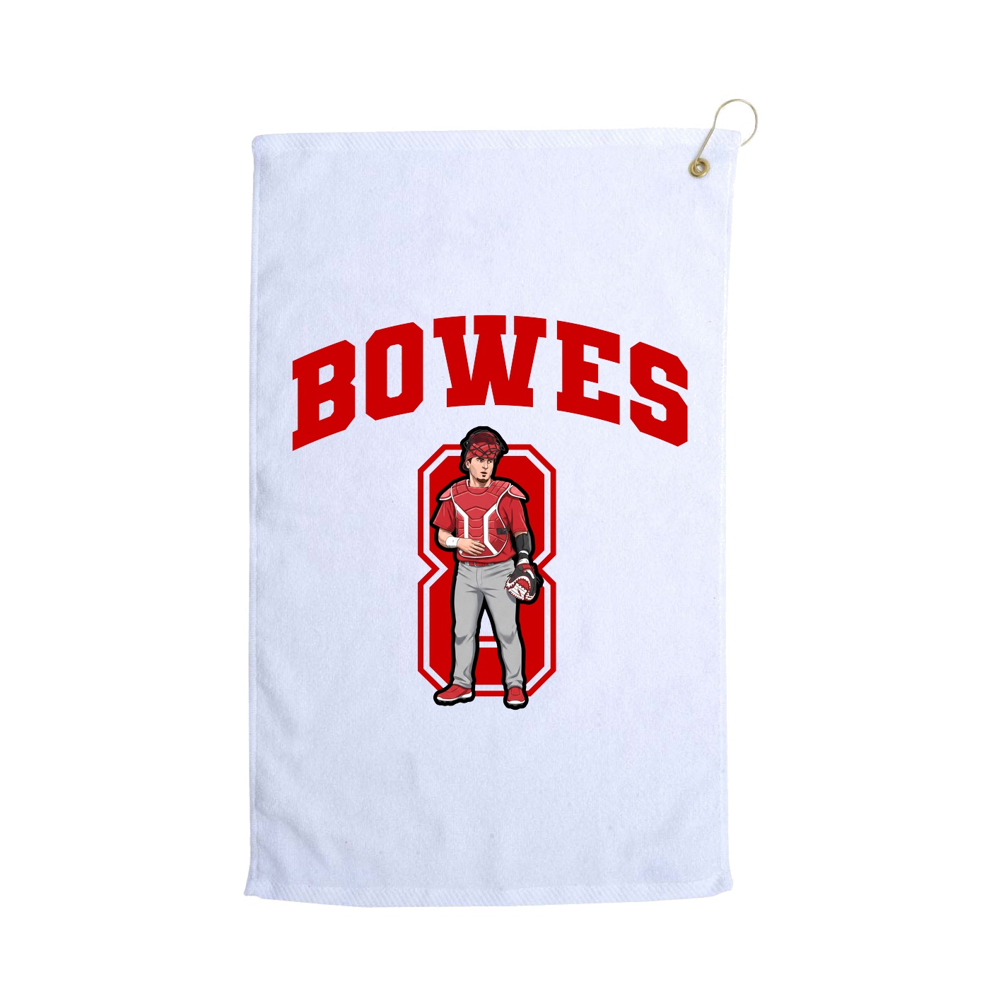 Golf Towel — Number in White