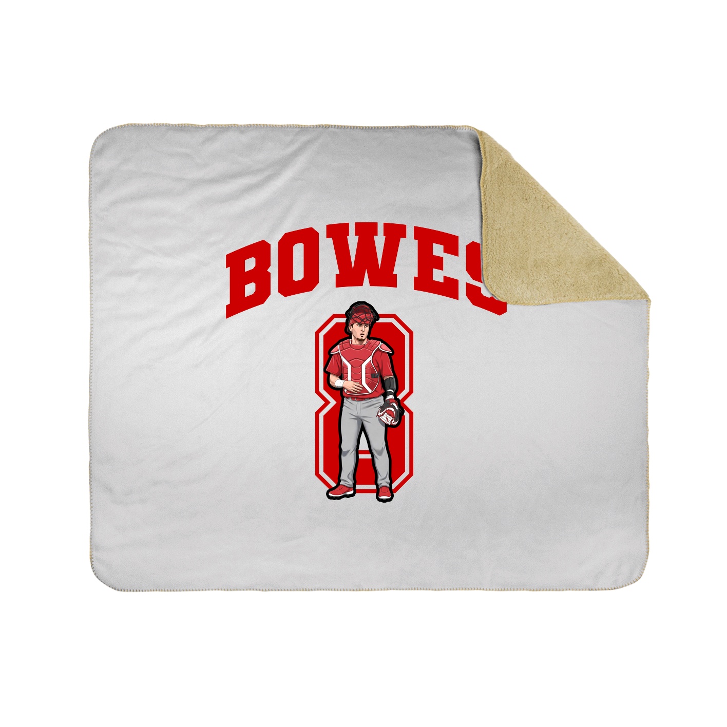 Throw Blanket — Number in White