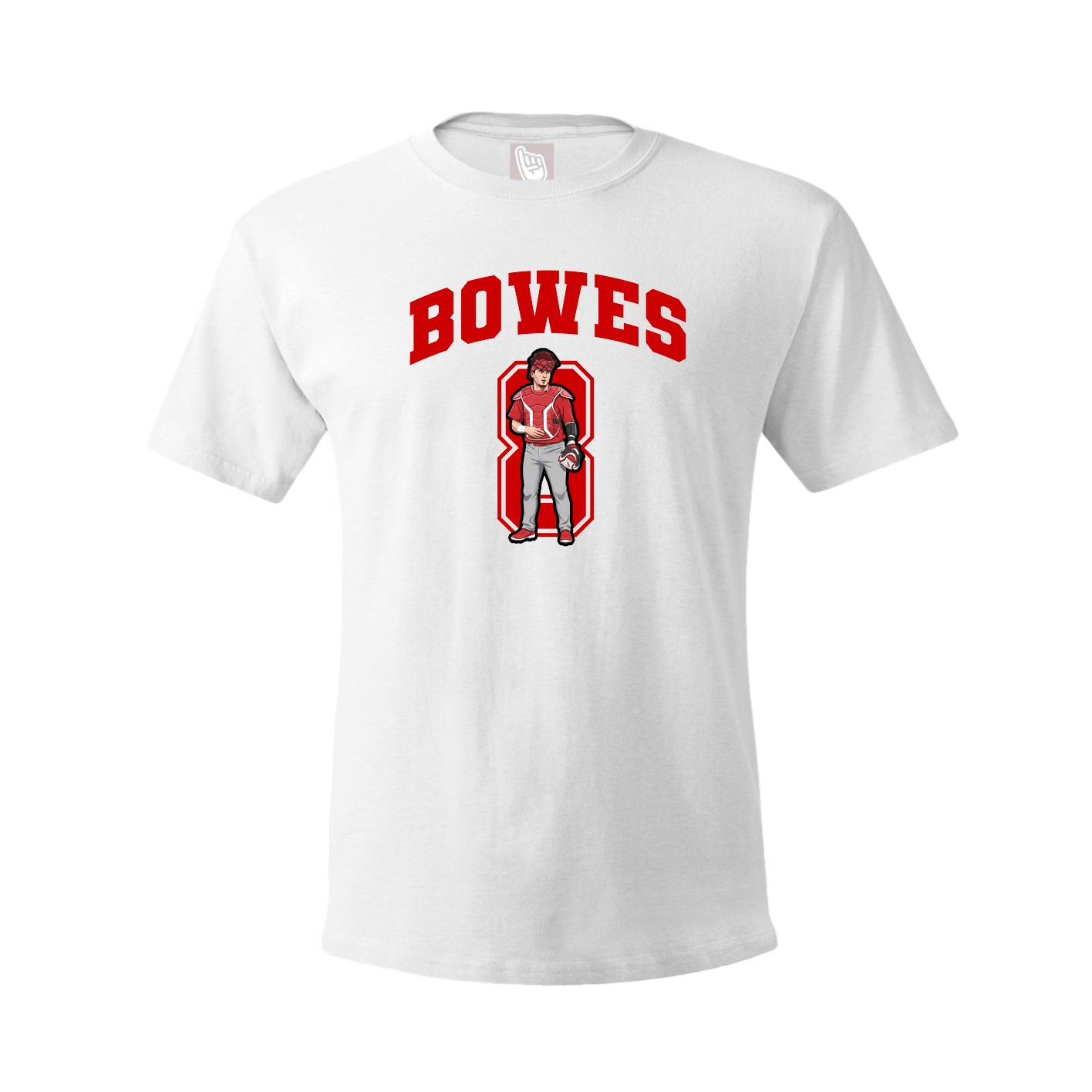 Youth Tee — Number in White
