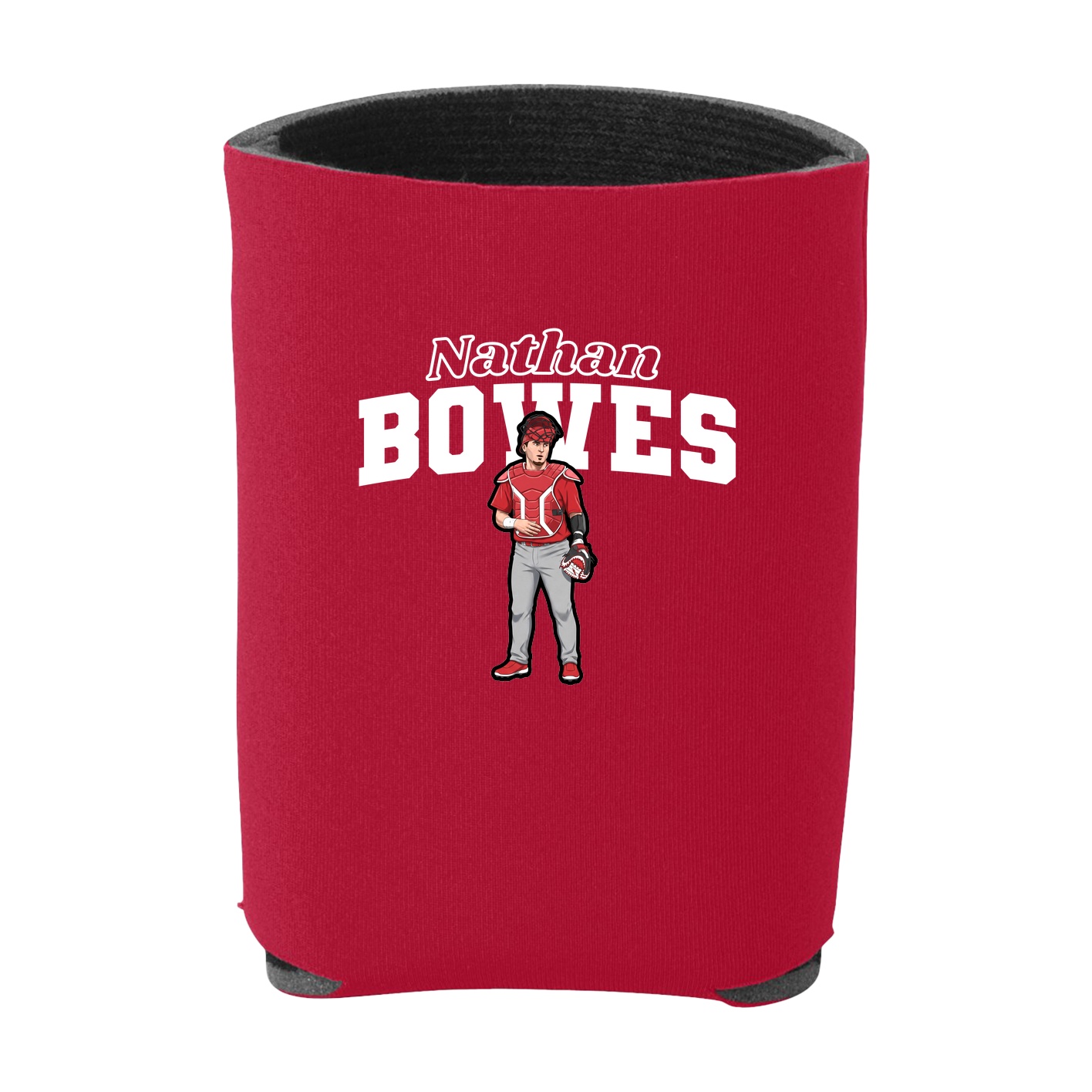 Can Holder — Name Arch in Red