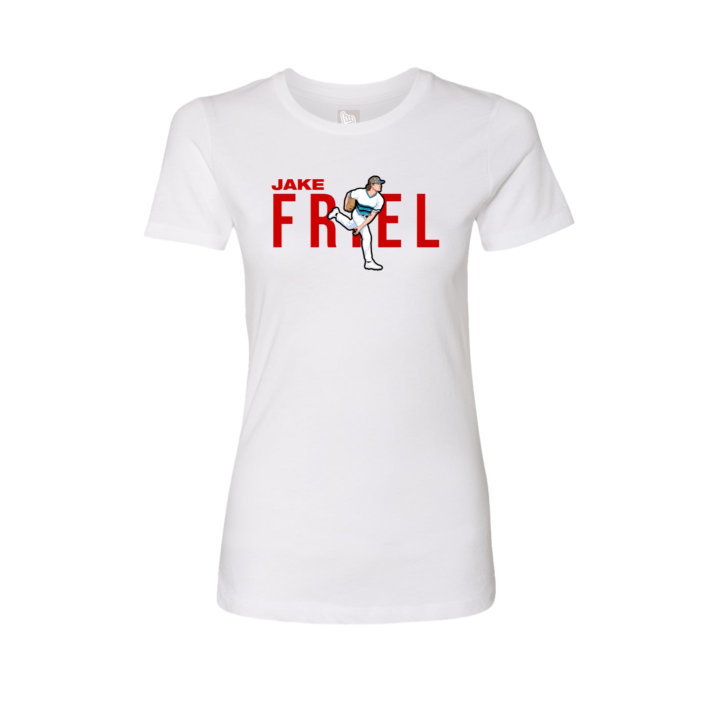 Fitted Women's Tee — Player Name in White