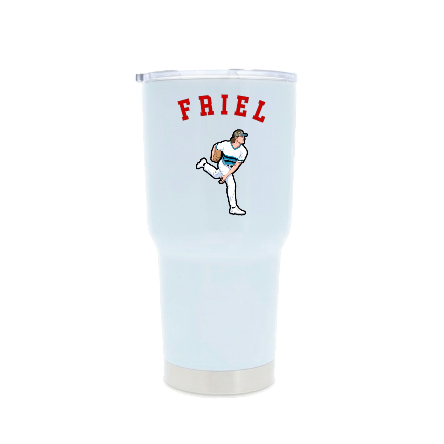 30oz Stainless Steel Tumbler — Shirsey Arch in White