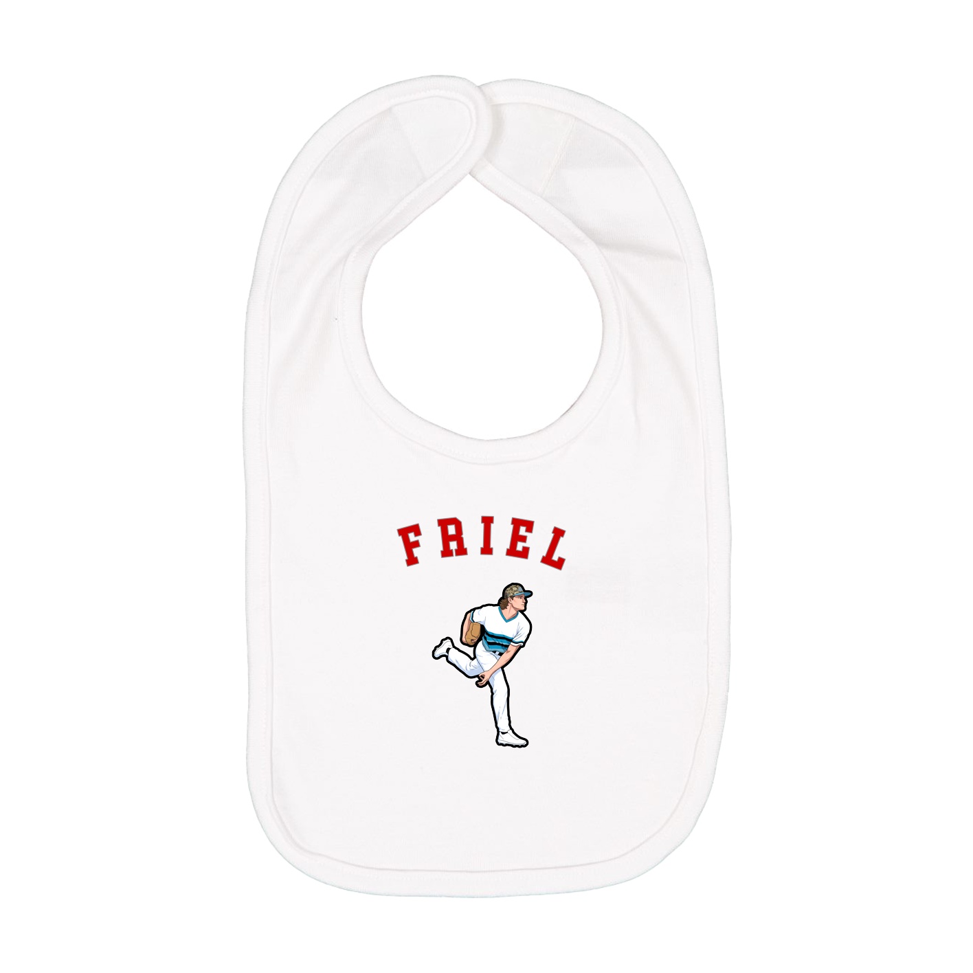Infant Bib — Shirsey Arch in White