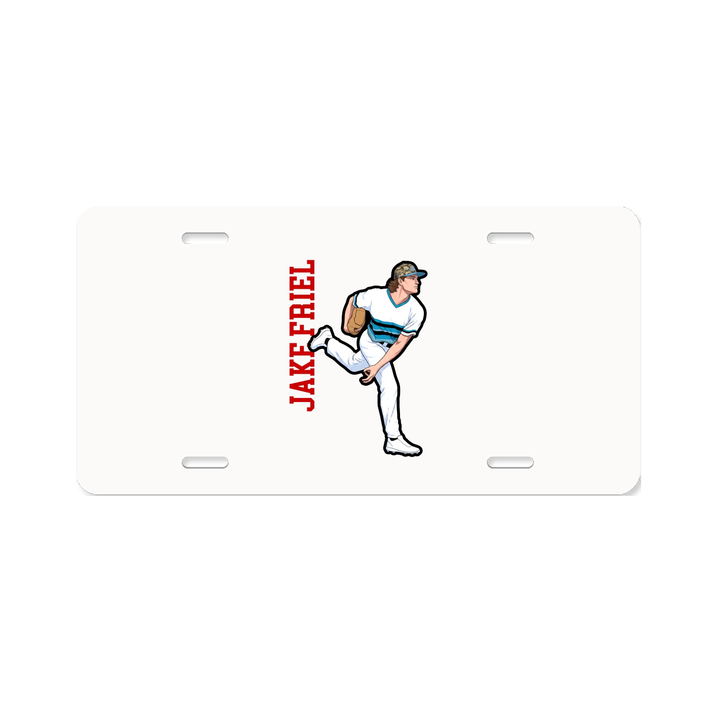 License Plate — Name Vertical in Classic