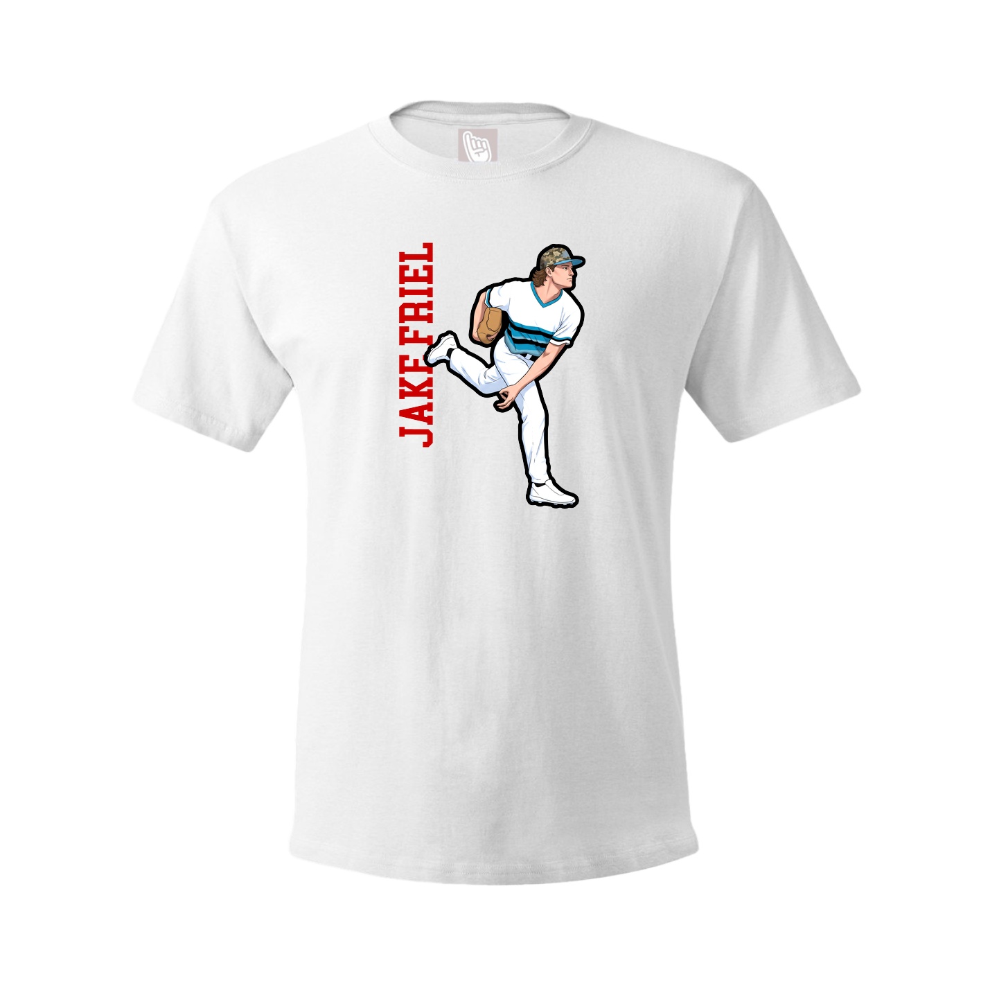 Tee — Name Vertical in White