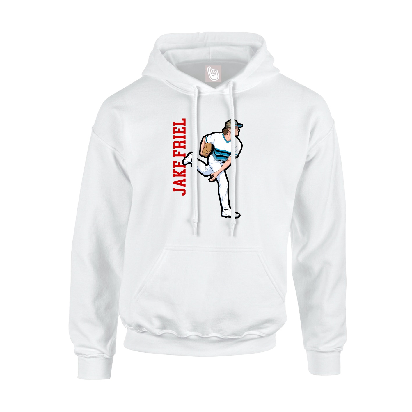 Youth Hoodie — Name Vertical in White