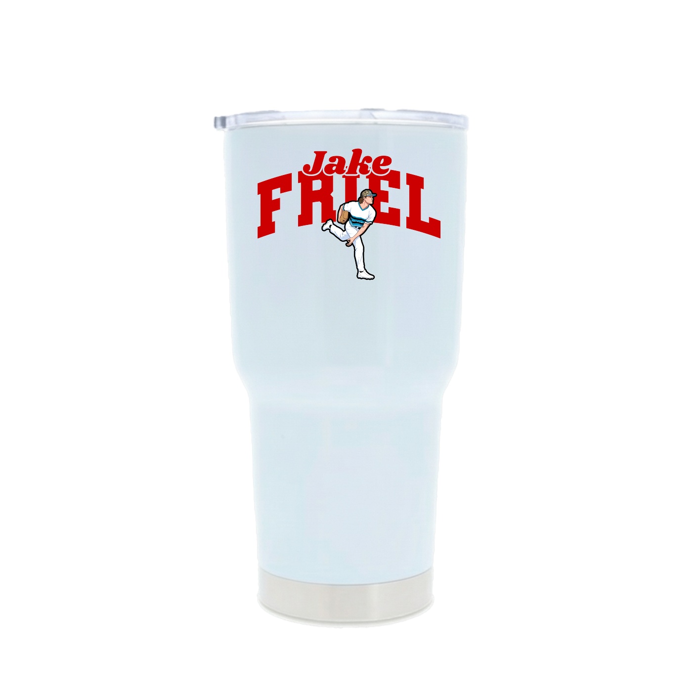 30oz Stainless Steel Tumbler — Signature Arch in White