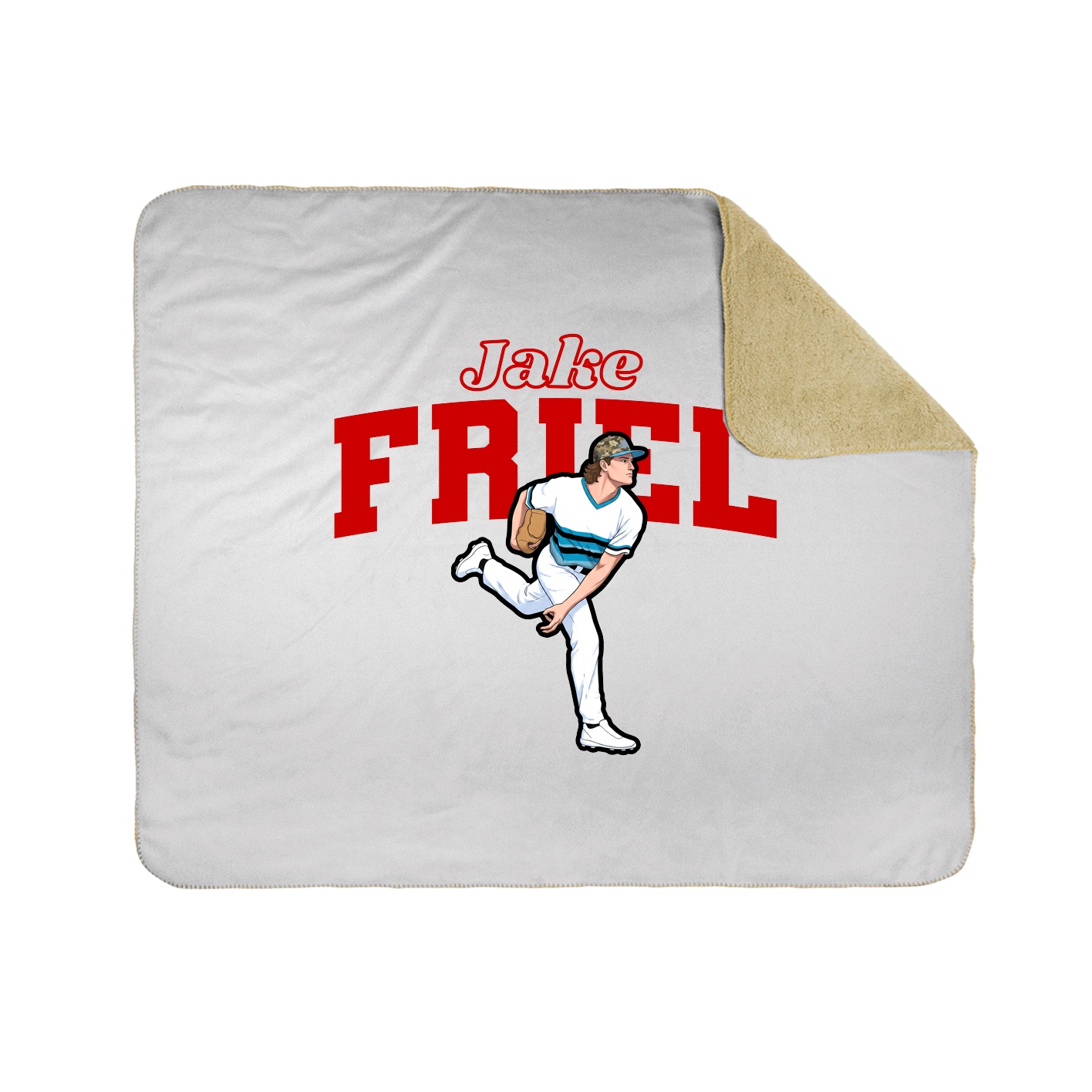 Throw Blanket — Name Arch in White