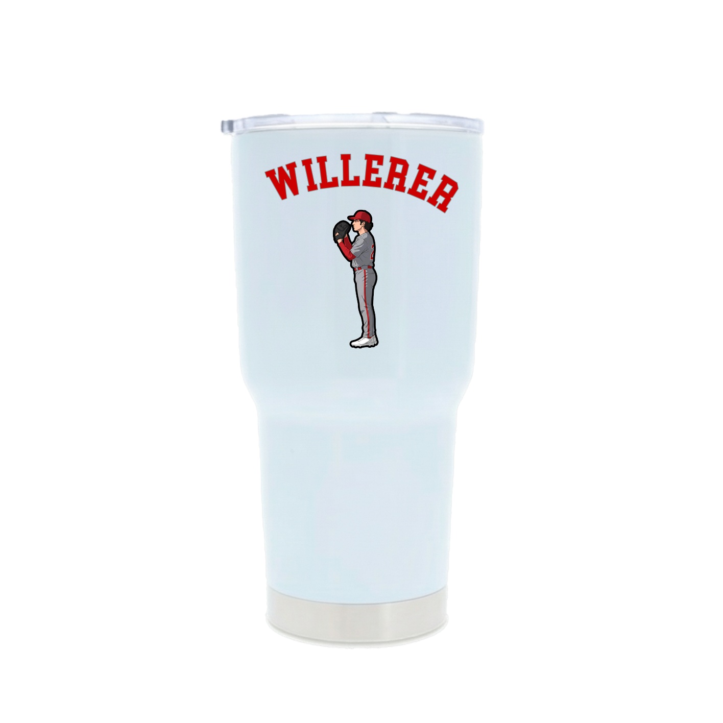 30oz Stainless Steel Tumbler — Shirsey Arch in White