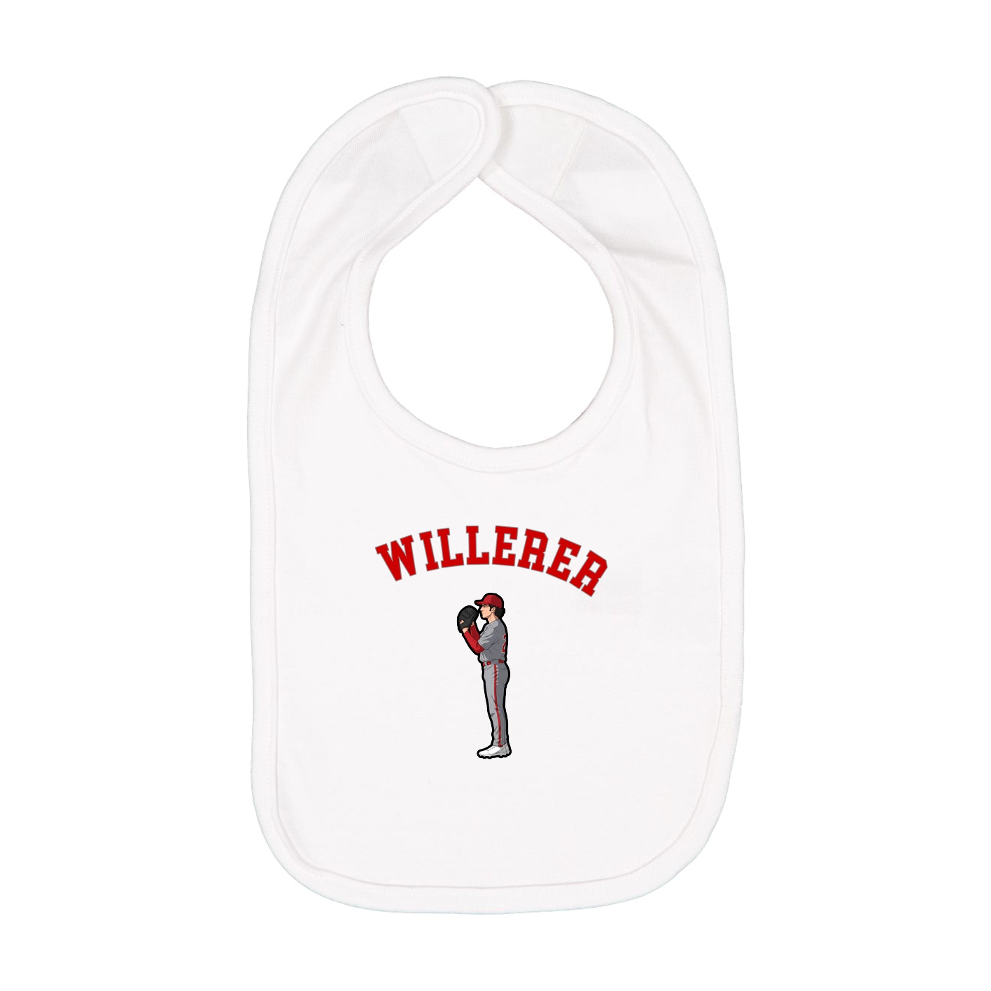 Infant Bib — Shirsey Arch in White