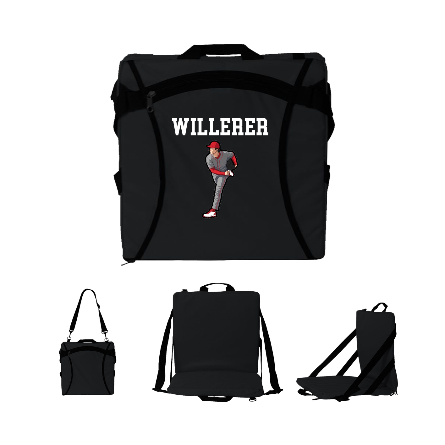 Folding Stadium Seat — Shirsey in Black