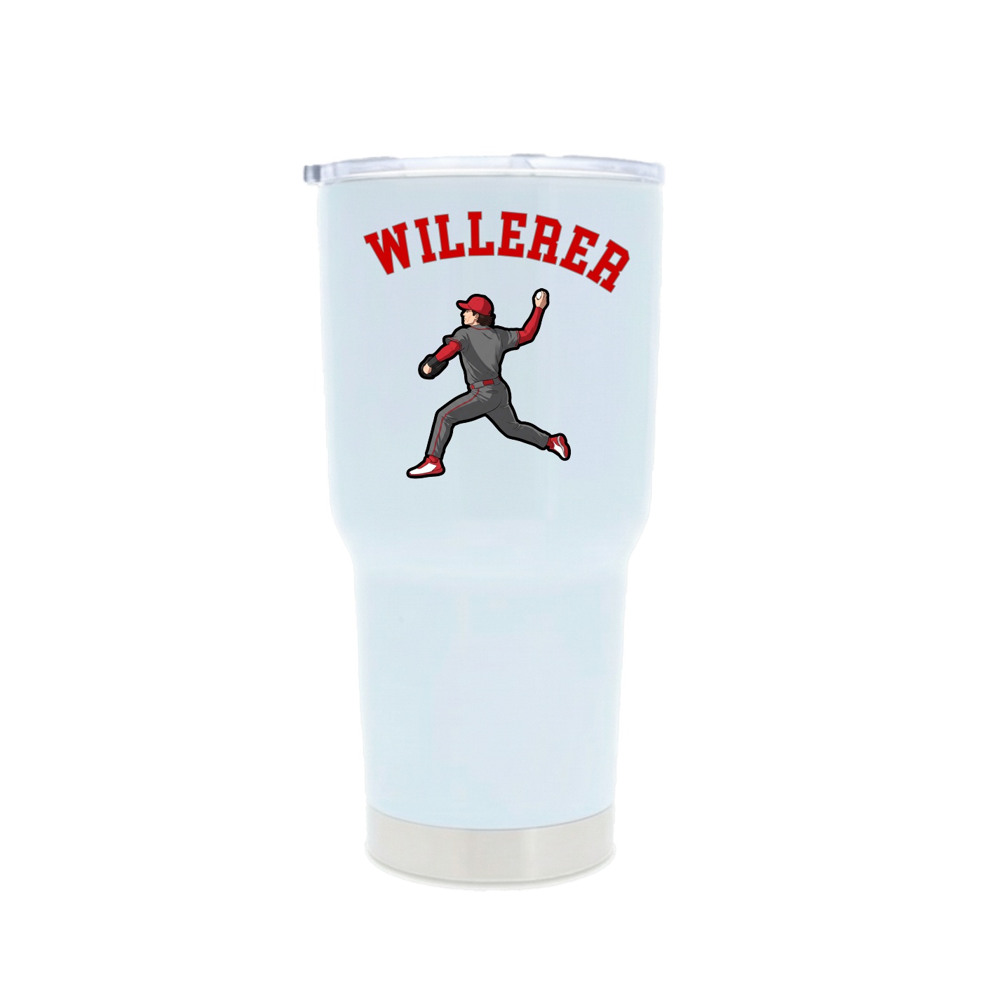 30oz Stainless Steel Tumbler — Shirsey Arch in White