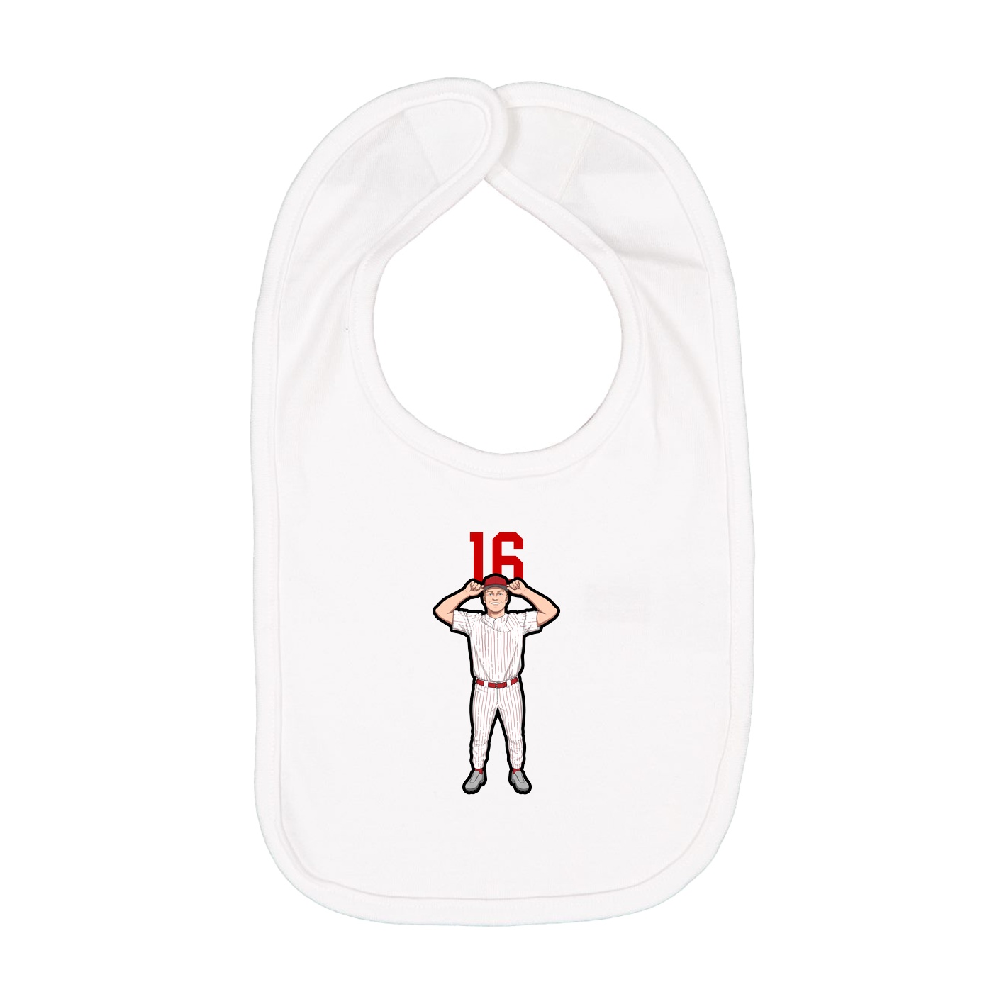 Infant Bib — Number Top in White