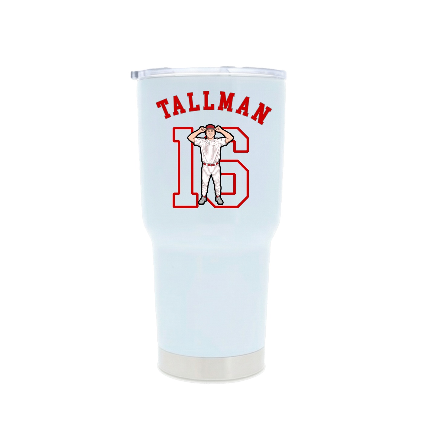 30oz Stainless Steel Tumbler — Shirsey Arch in White