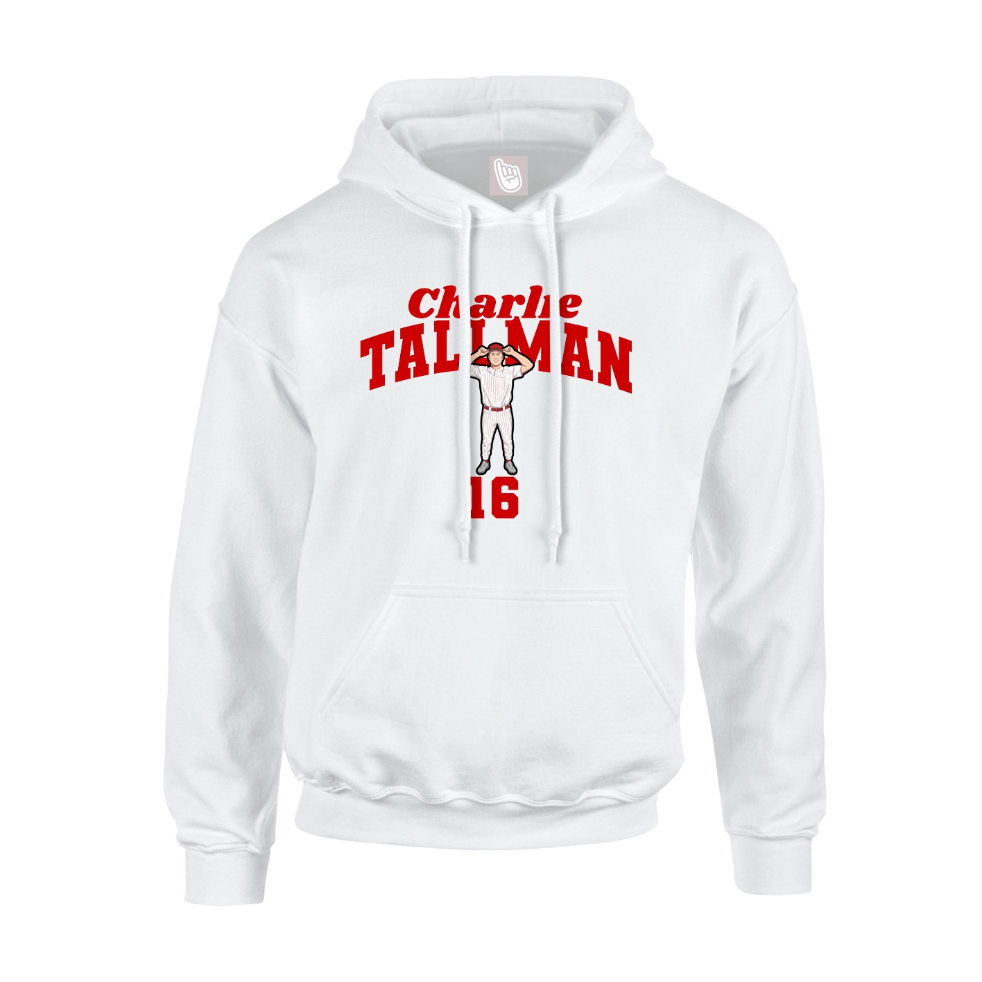 Youth Hoodie — Signature Arch in White