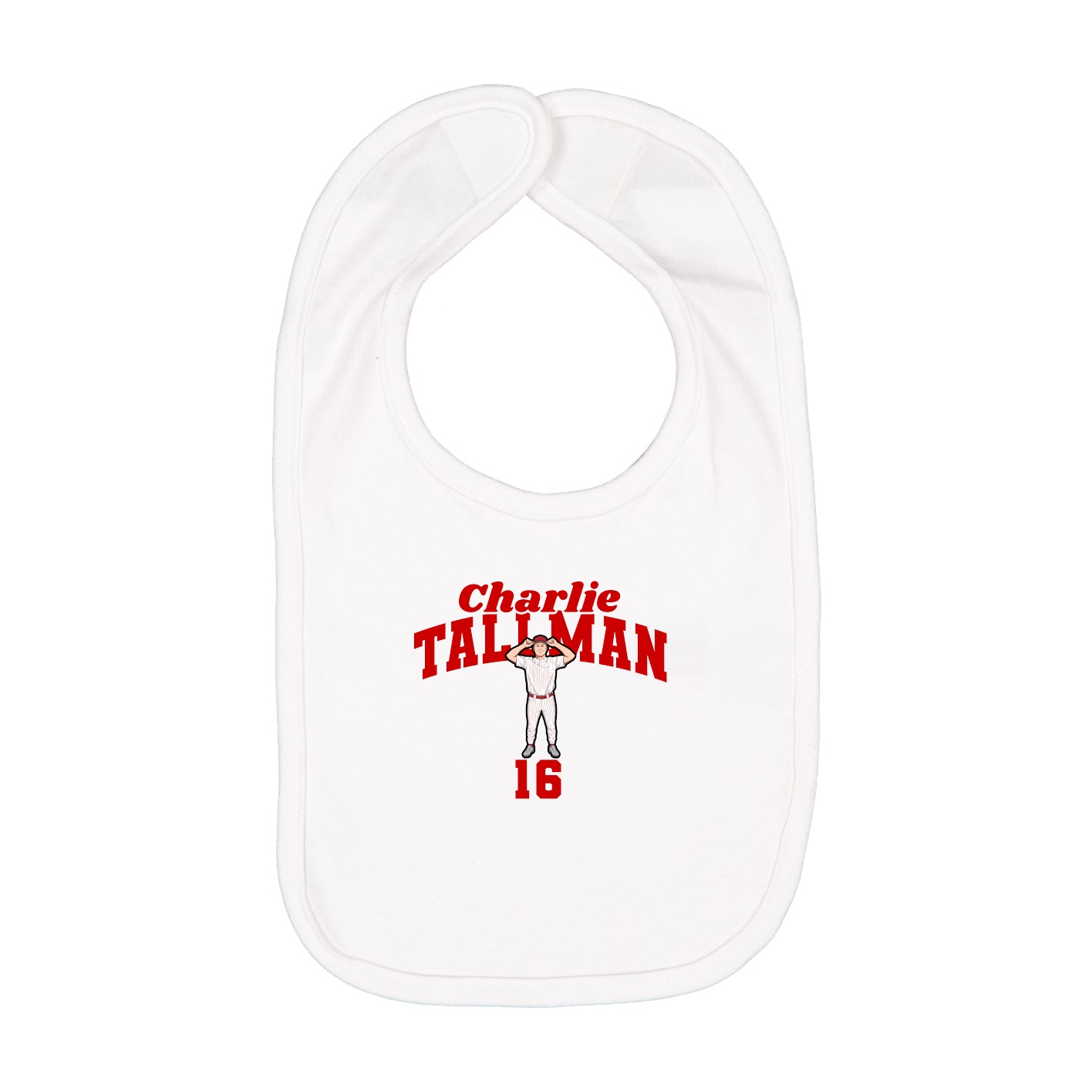 Infant Bib — Signature Arch in White