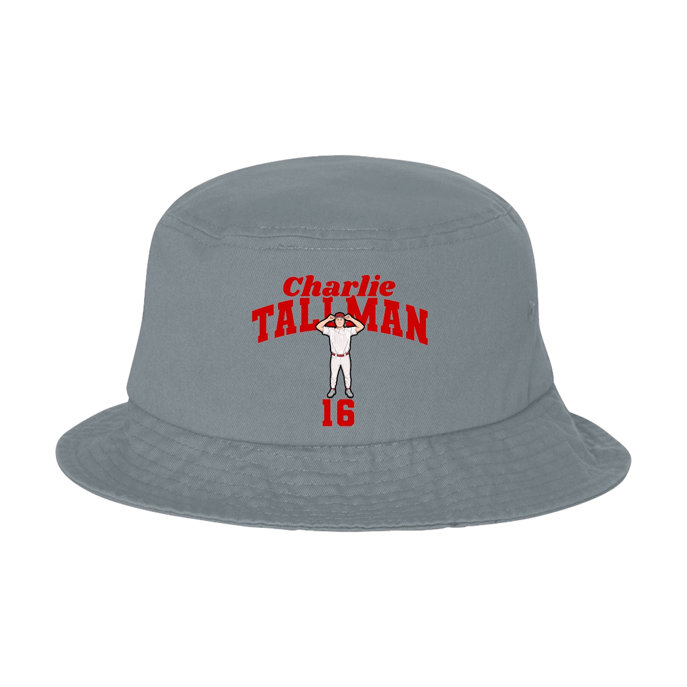 Bucket Cap — Signature Arch in Grey