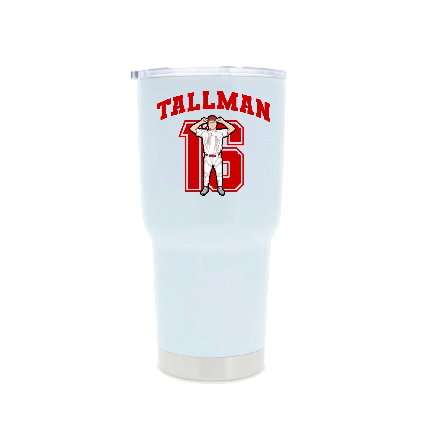 30oz Stainless Steel Tumbler — Number in White