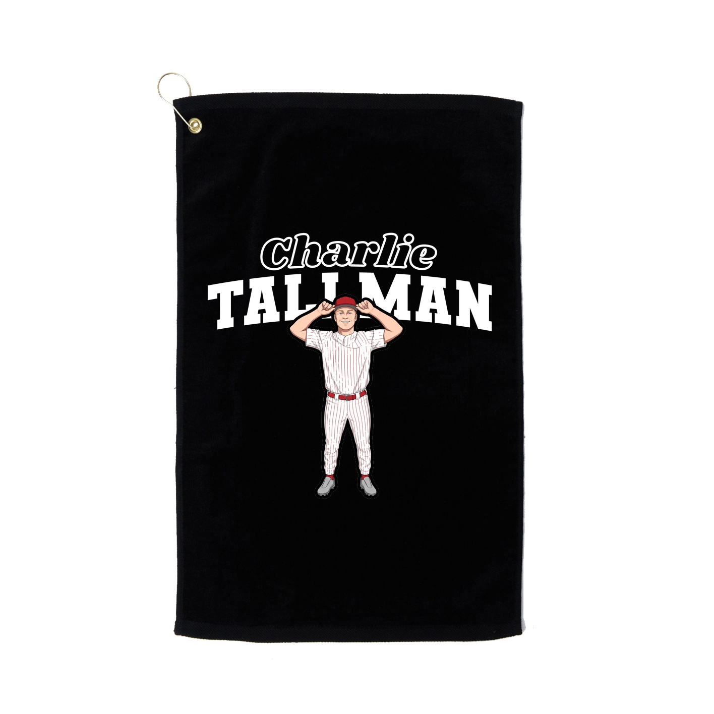 Golf Towel — Name Arch in Black