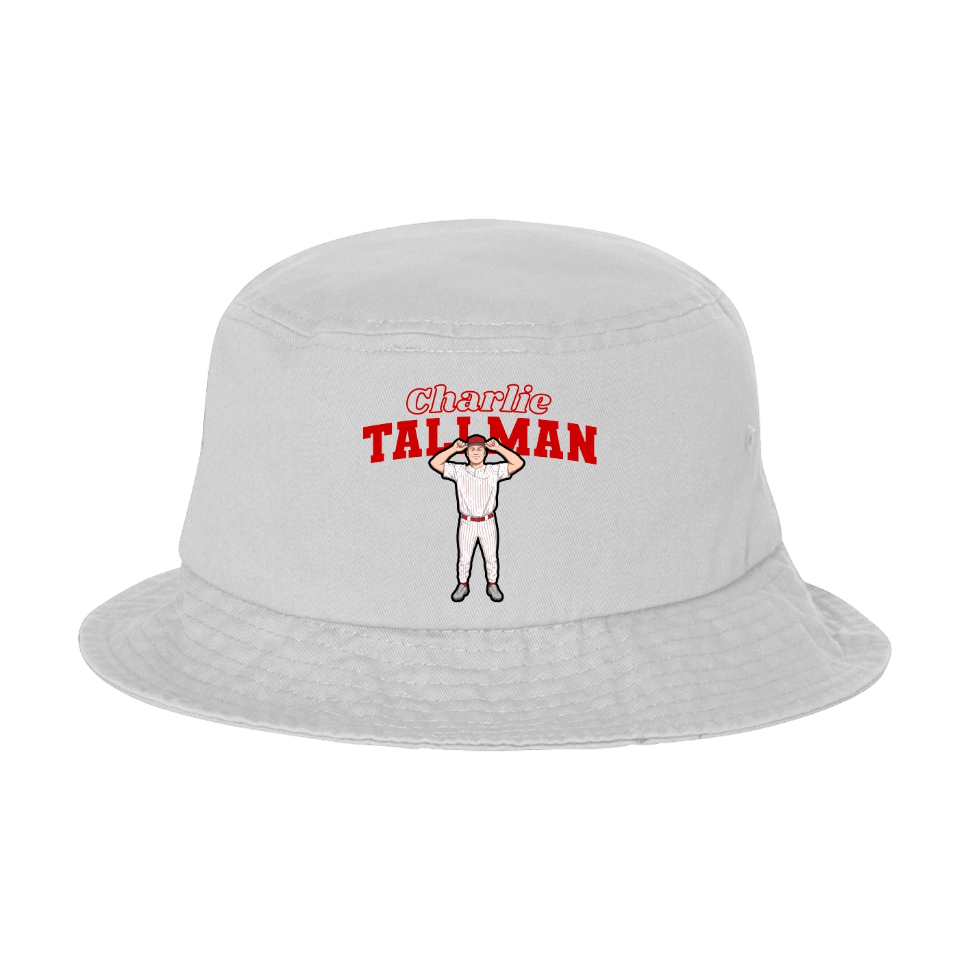Bucket Cap — Name Arch in White