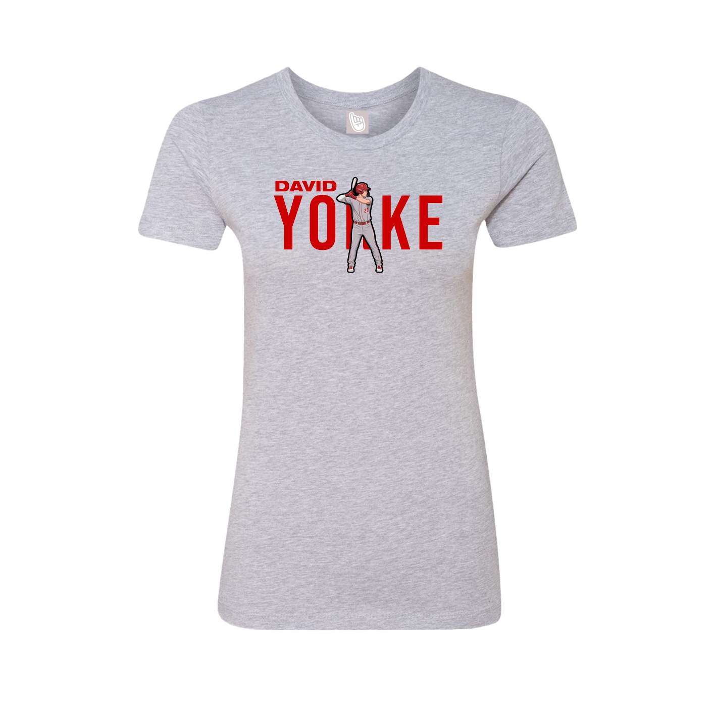 Fitted Women's Tee — Player Name in Grey