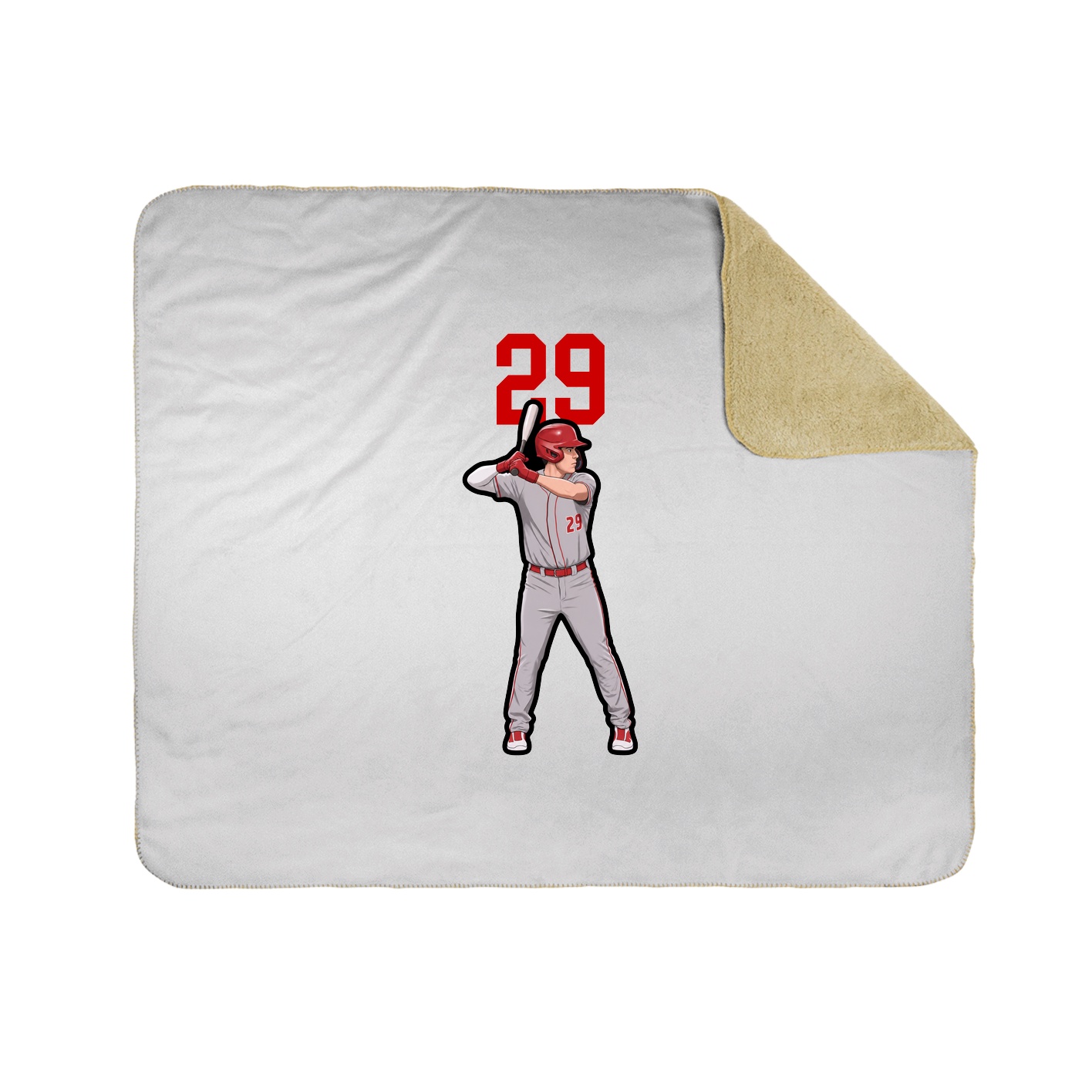 Throw Blanket — Number Top in White