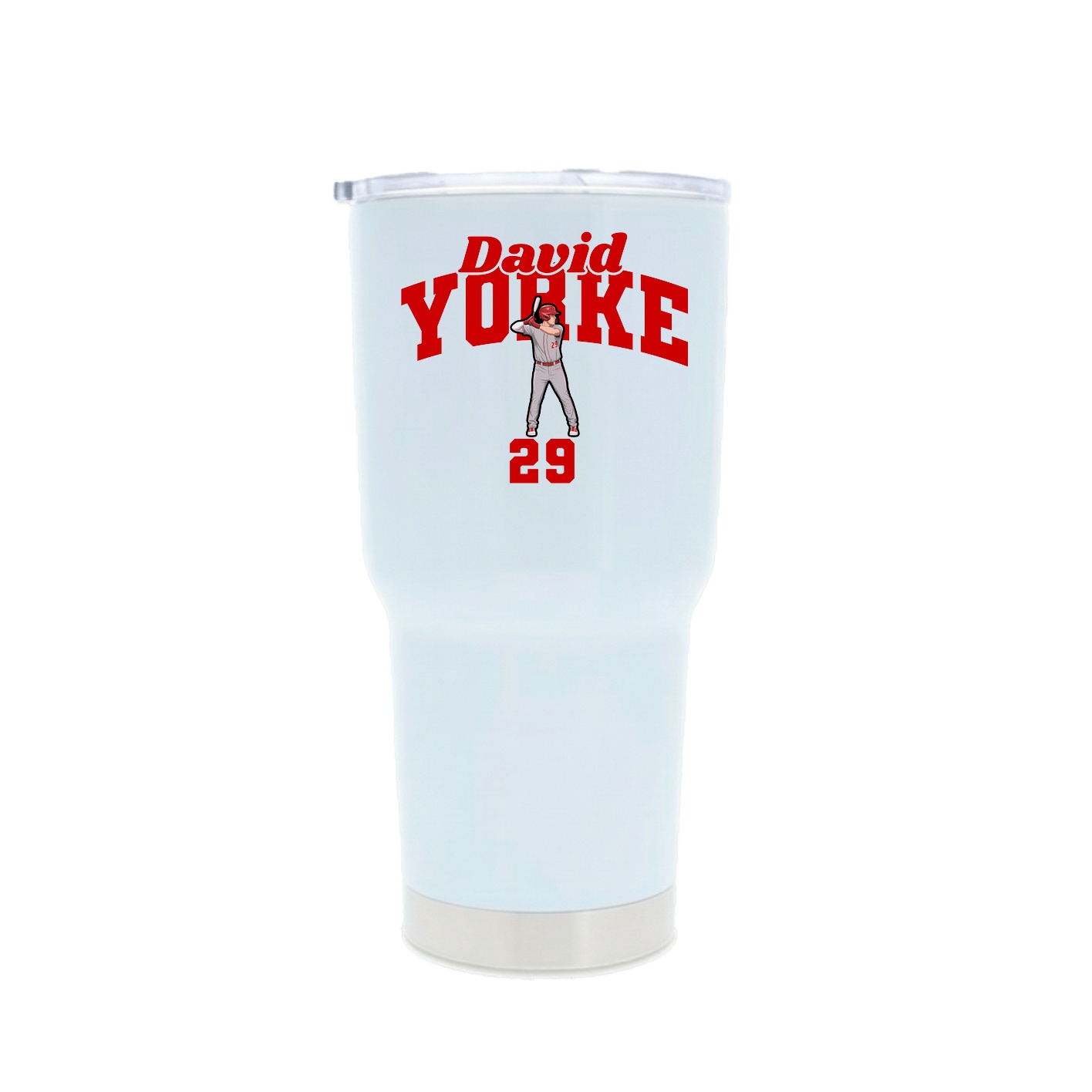 30oz Stainless Steel Tumbler — Signature Arch in White