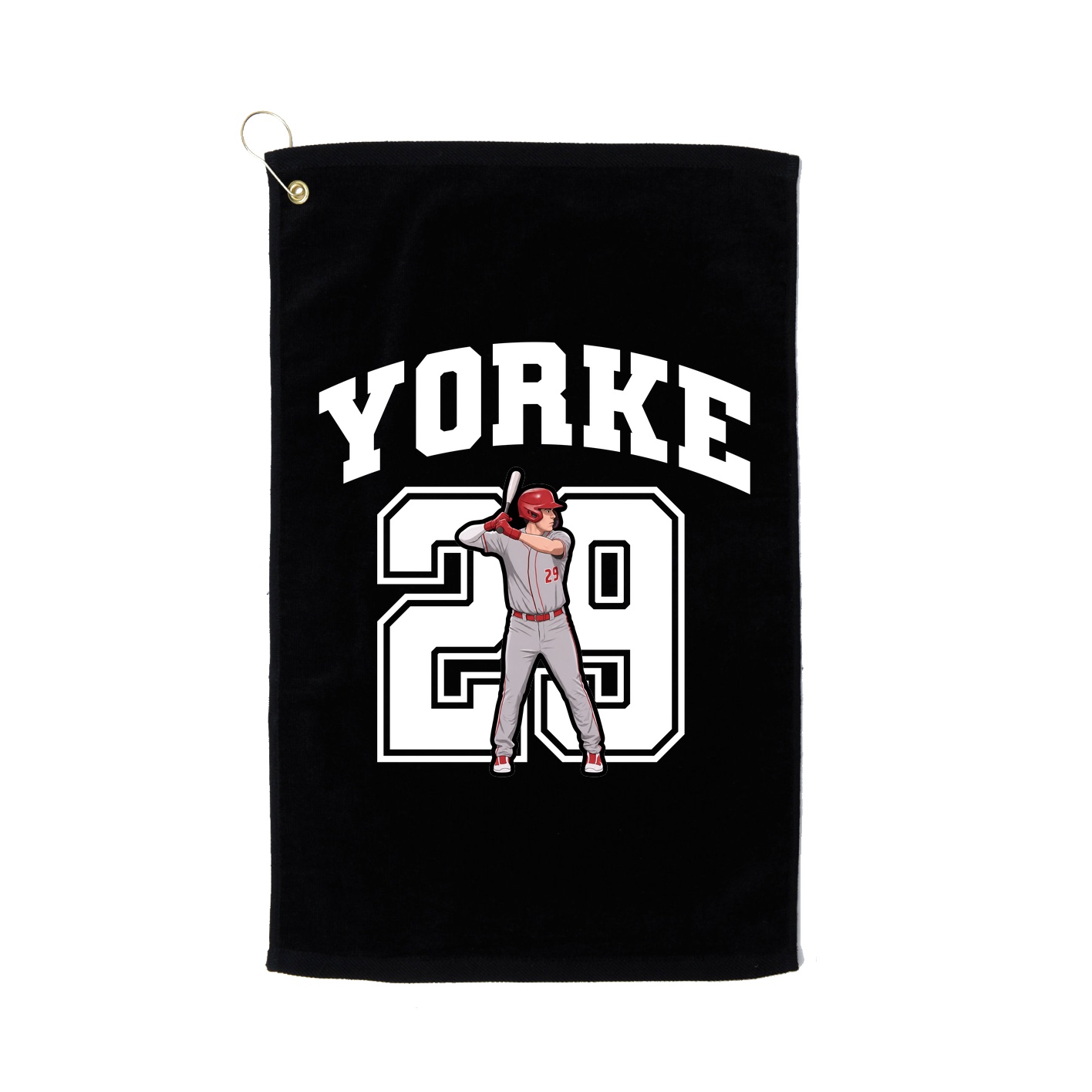 Golf Towel — Number in Black