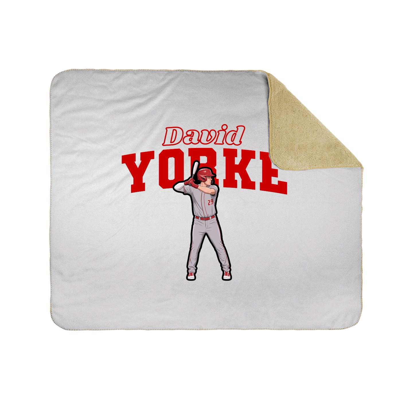 Throw Blanket — Name Arch in White