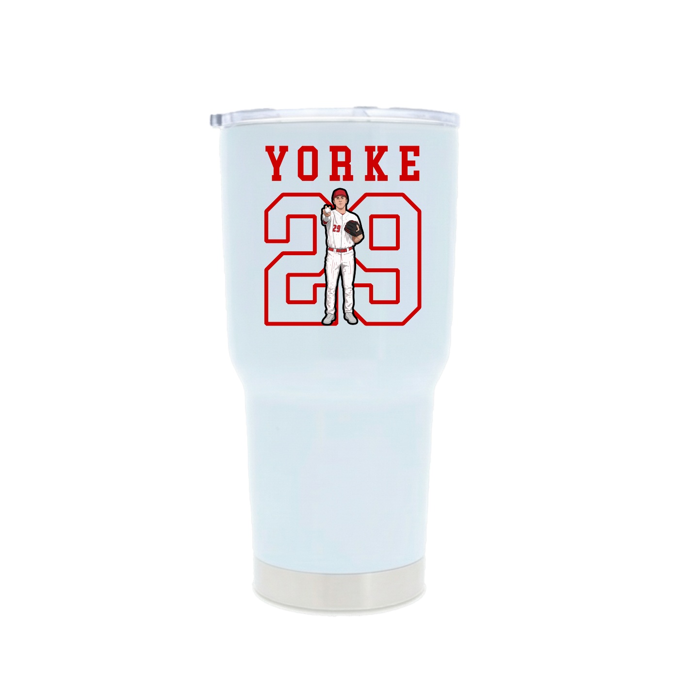 30oz Stainless Steel Tumbler — Shirsey in White