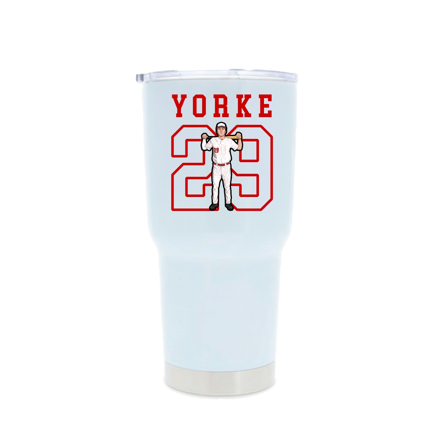30oz Stainless Steel Tumbler — Shirsey in White