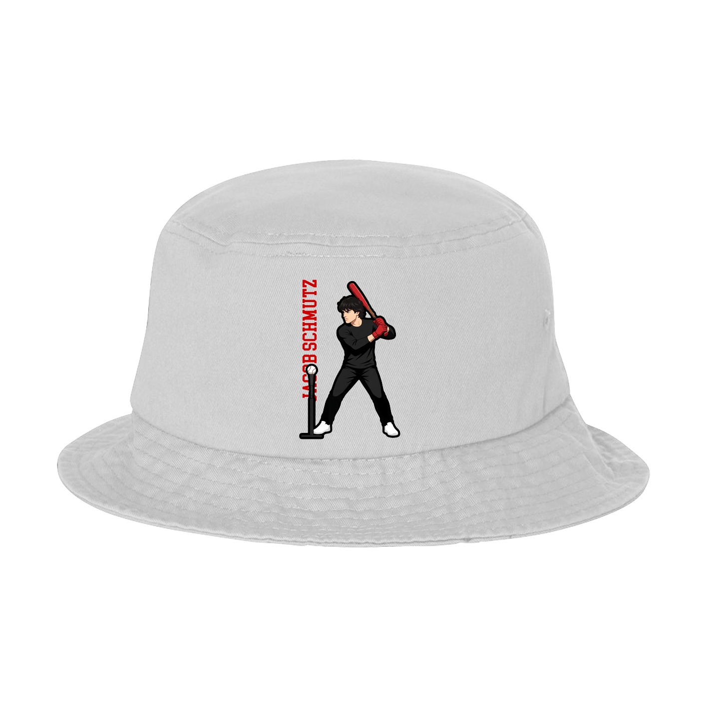Bucket Cap — Name Vertical in White