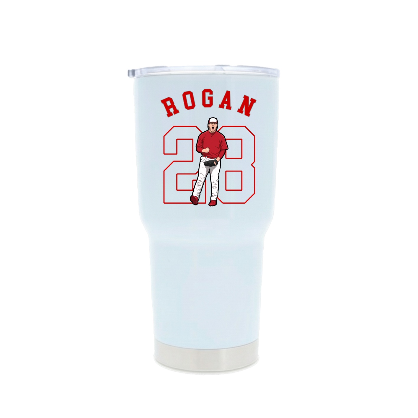 30oz Stainless Steel Tumbler — Shirsey Arch in White