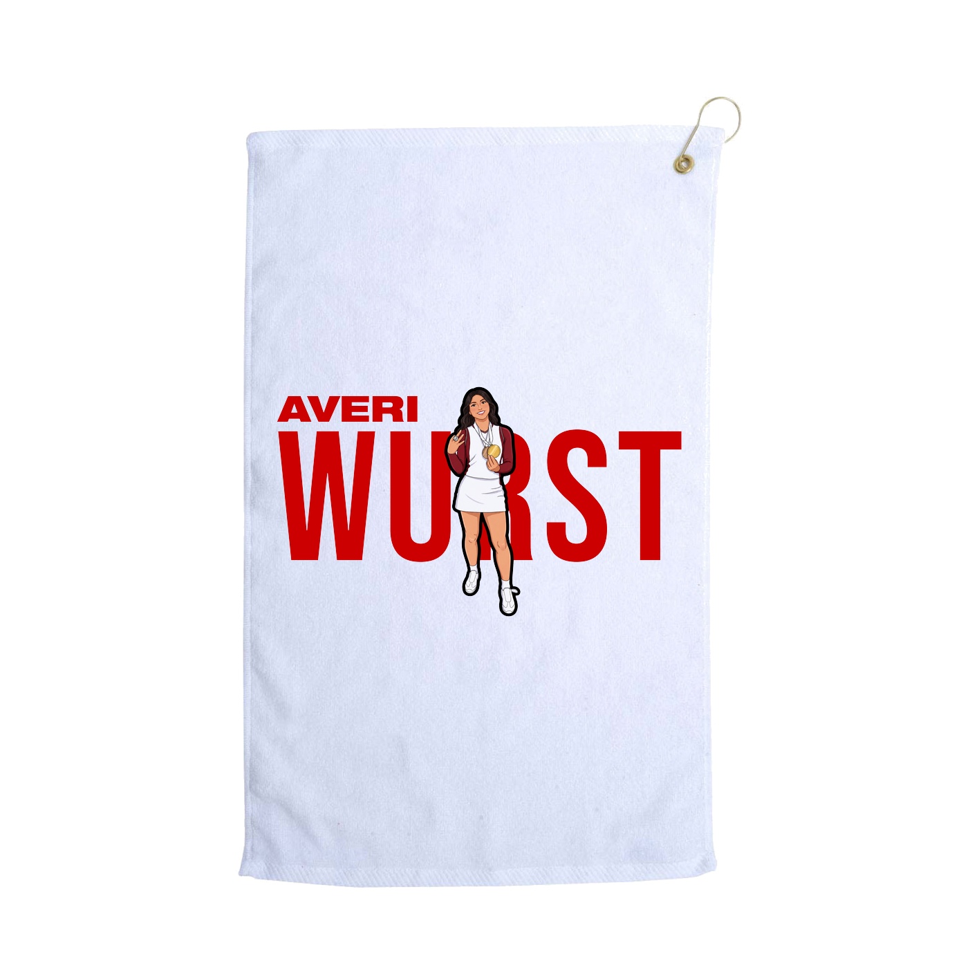 Golf Towel — Player Name in White