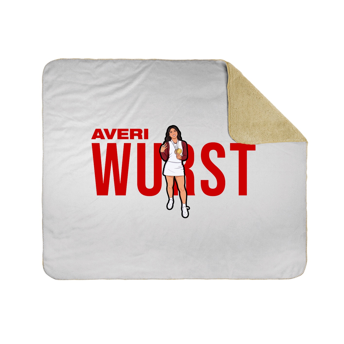 Throw Blanket — Player Name in White