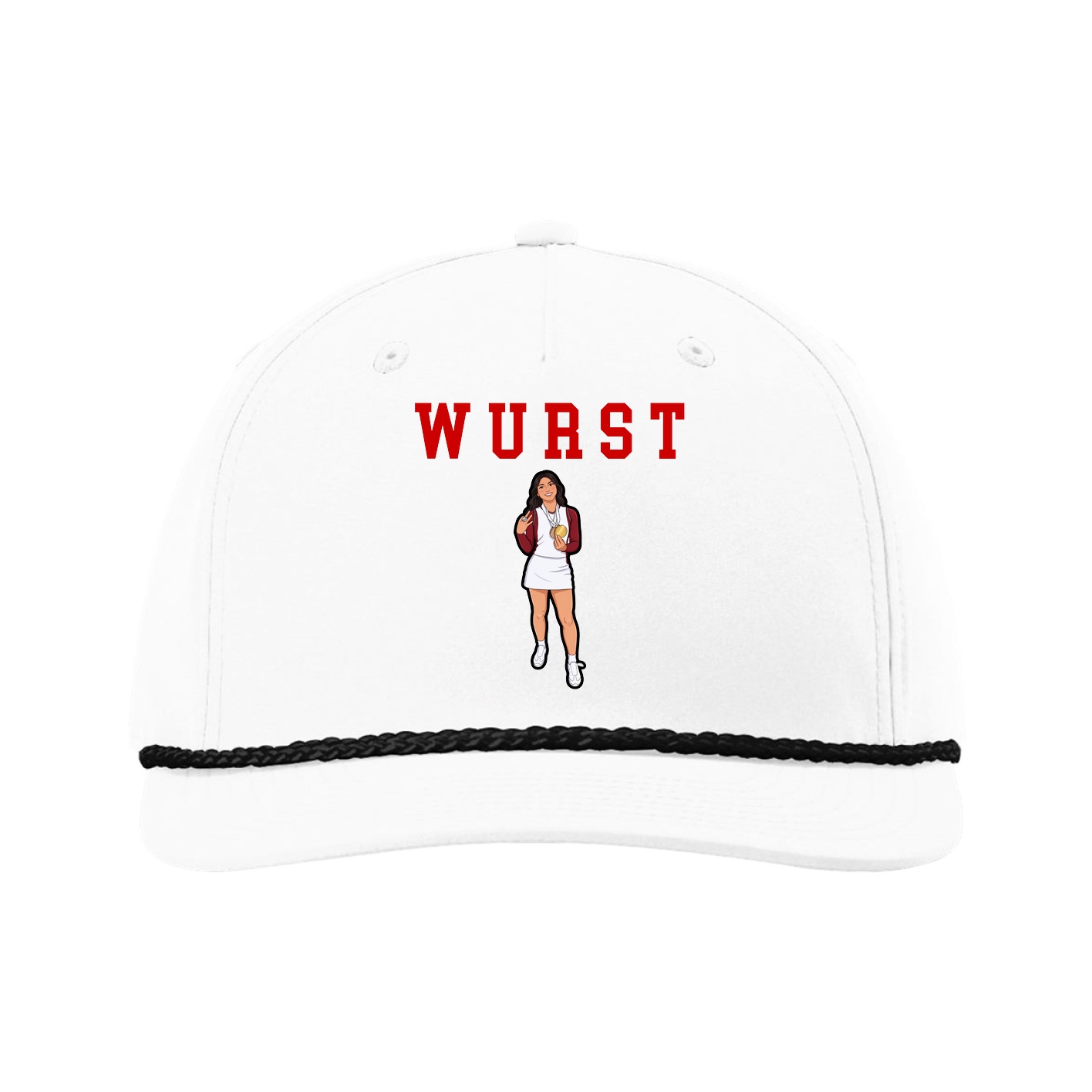 Five-Panel Classic Rope Cap — Shirsey in White