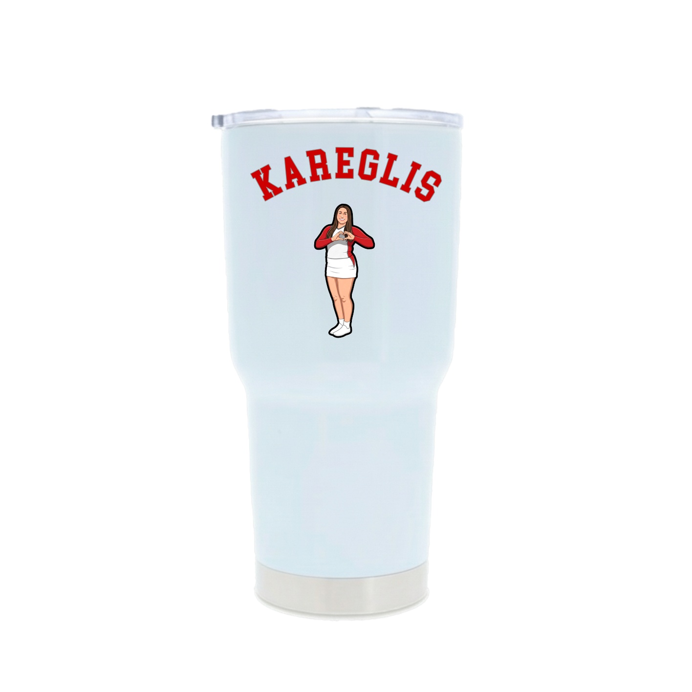 30oz Stainless Steel Tumbler — Shirsey Arch in White