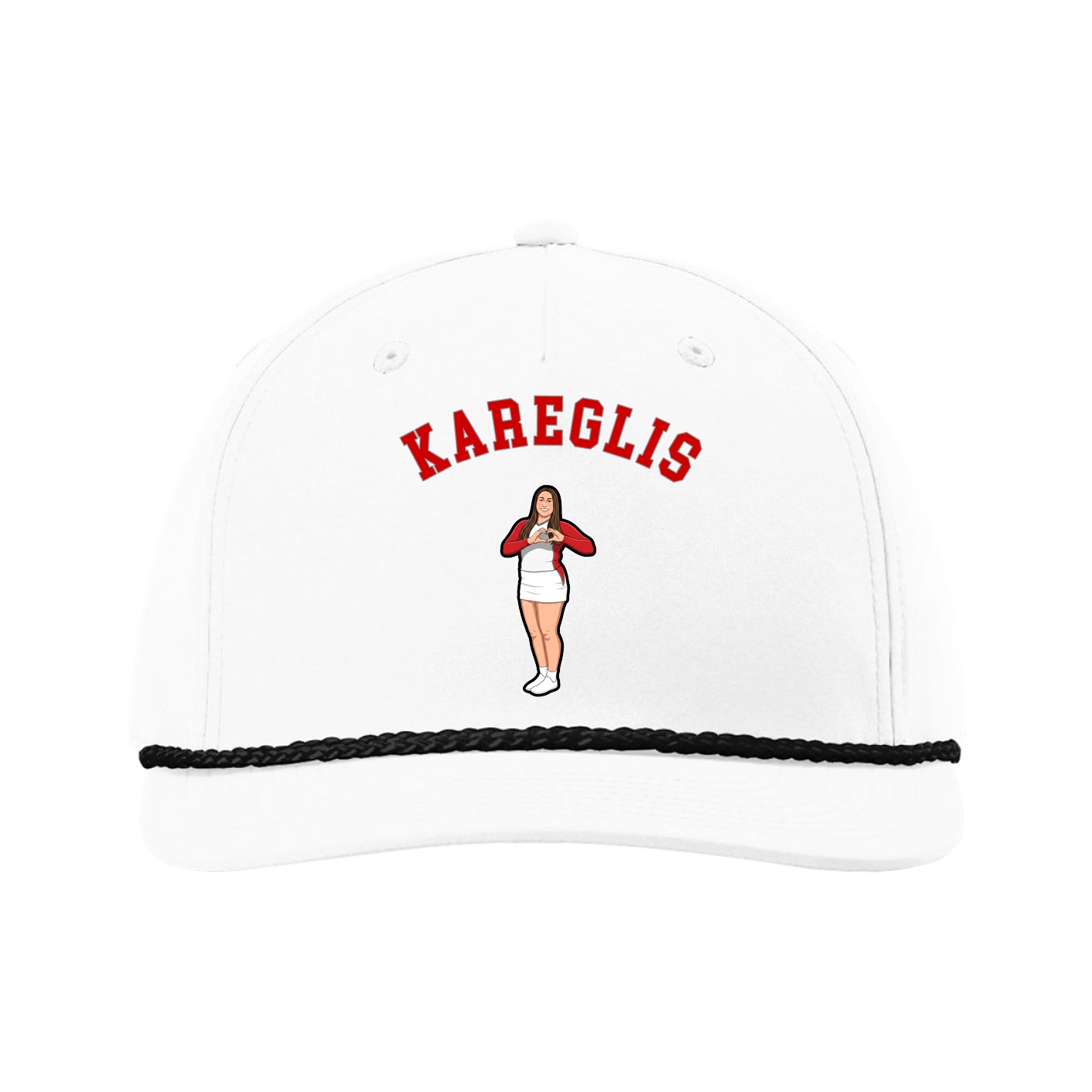 Five-Panel Classic Rope Cap — Shirsey Arch in White