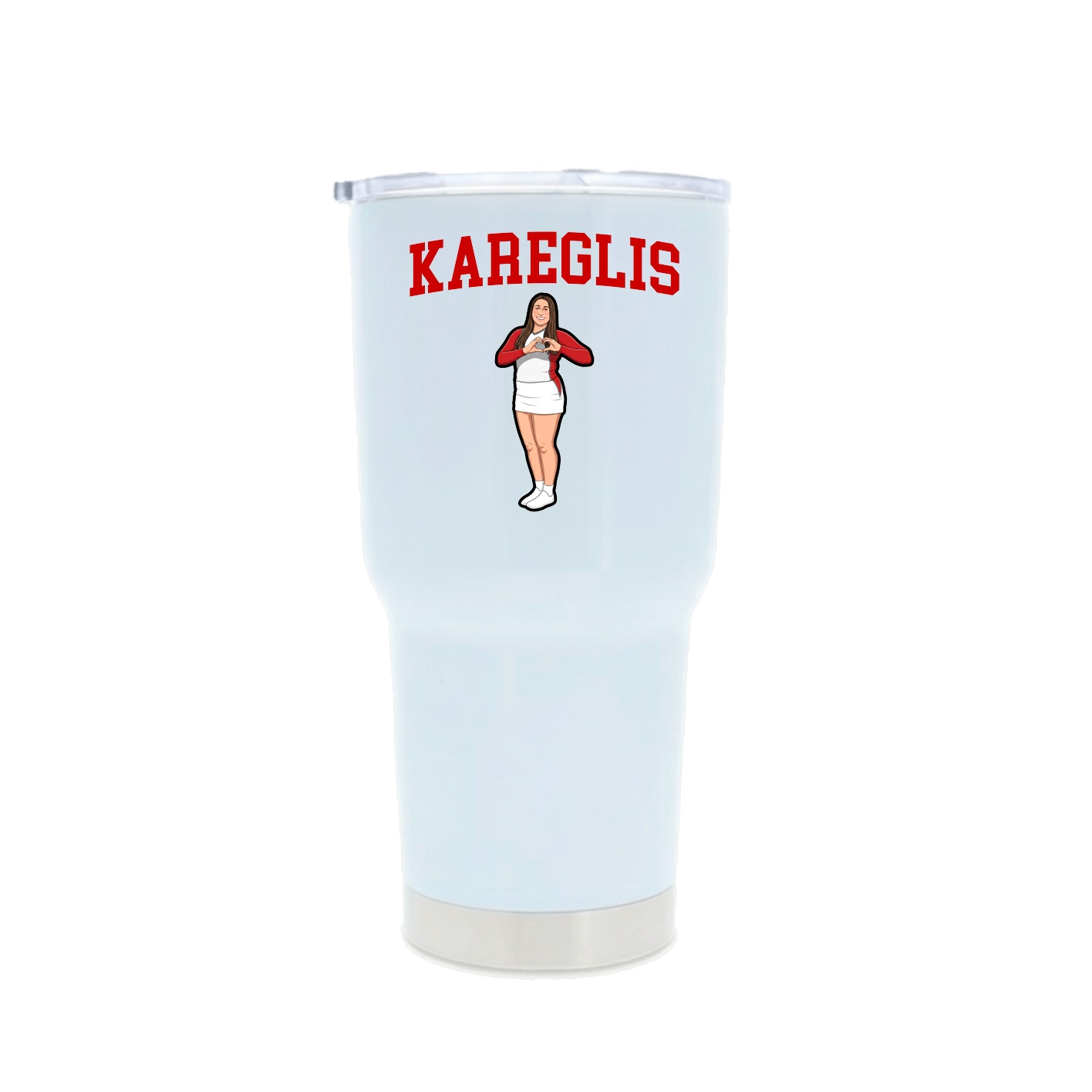 30oz Stainless Steel Tumbler — Shirsey in White