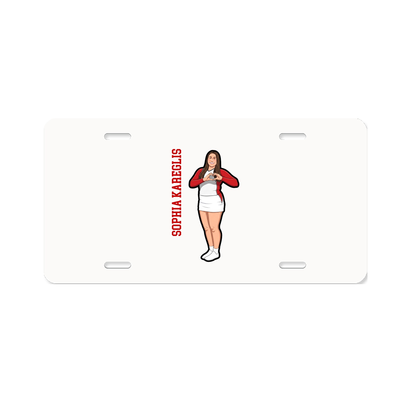 License Plate — Name Vertical in Classic