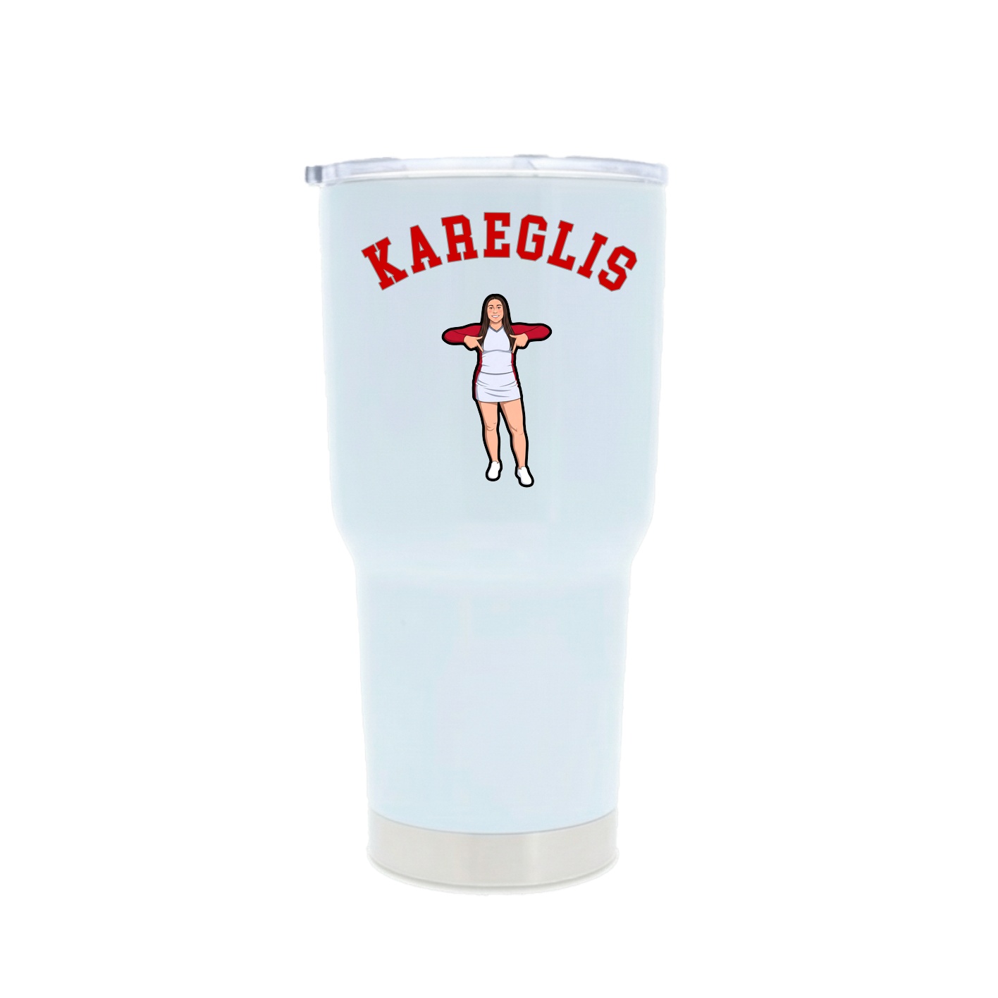 30oz Stainless Steel Tumbler — Shirsey Arch in White