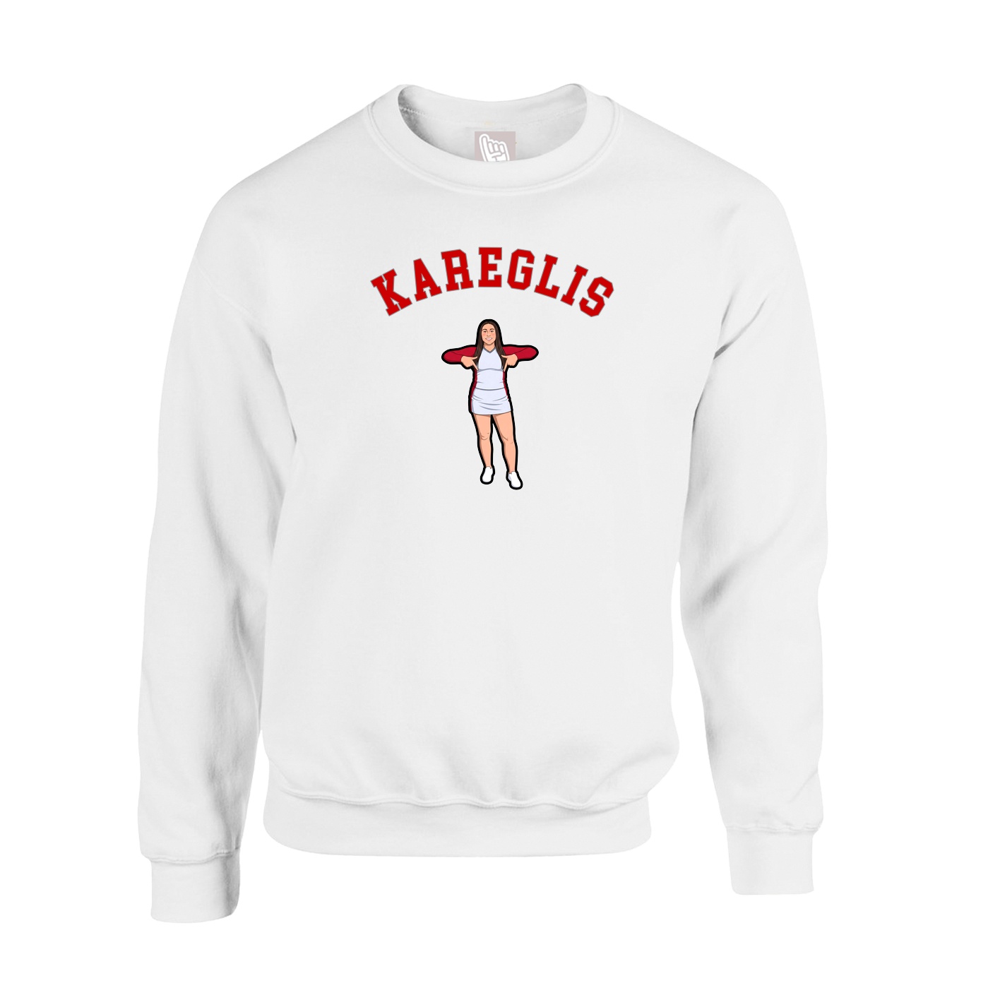 Fleece Crew — Shirsey Arch in White